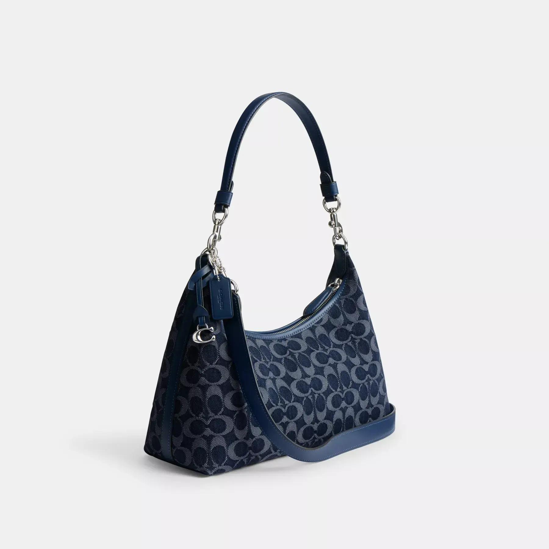 Juliet Shoulder Bag In Signature Denim Deep Blue Multi