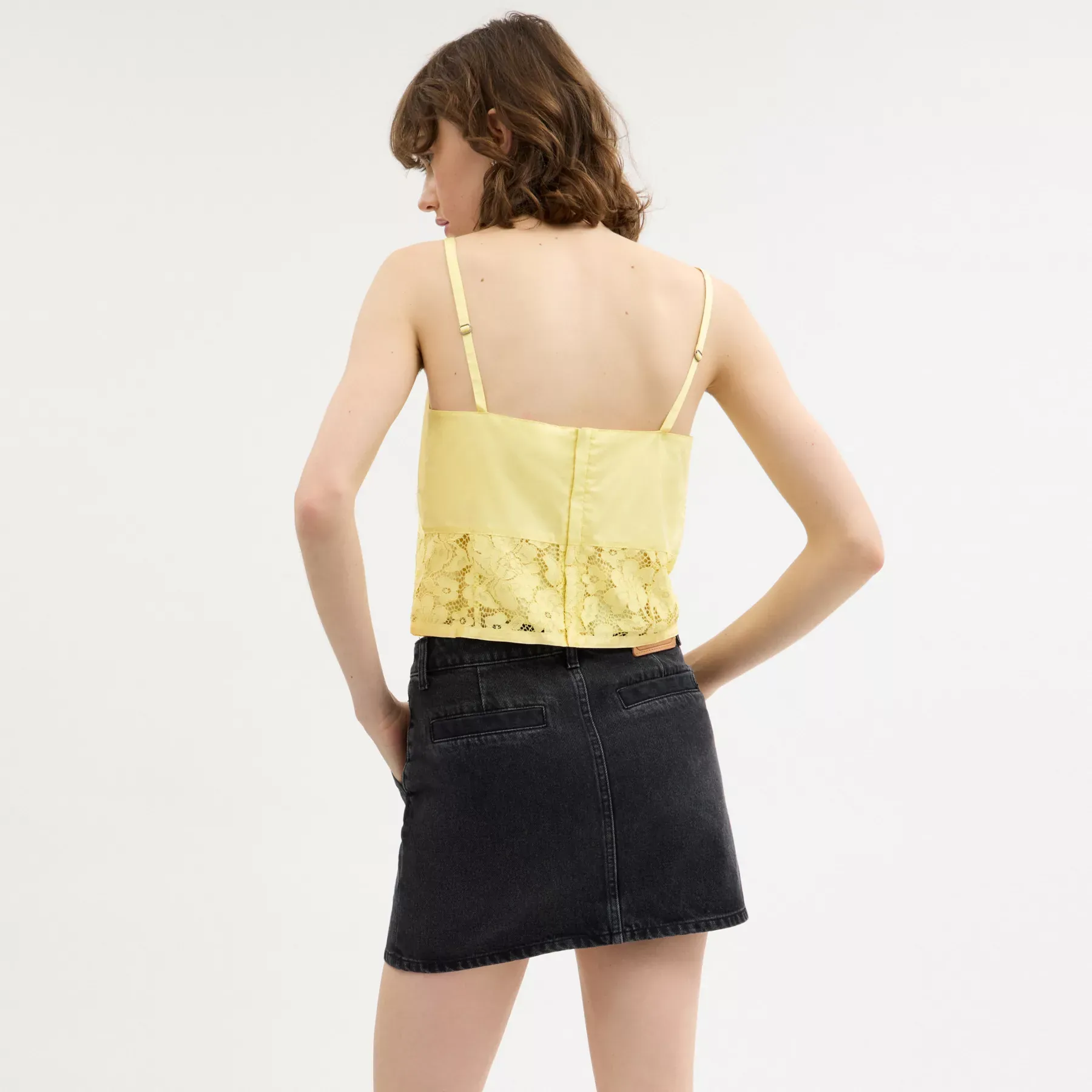 Lace Tank Top Yellow Lace Tank Top Yellow