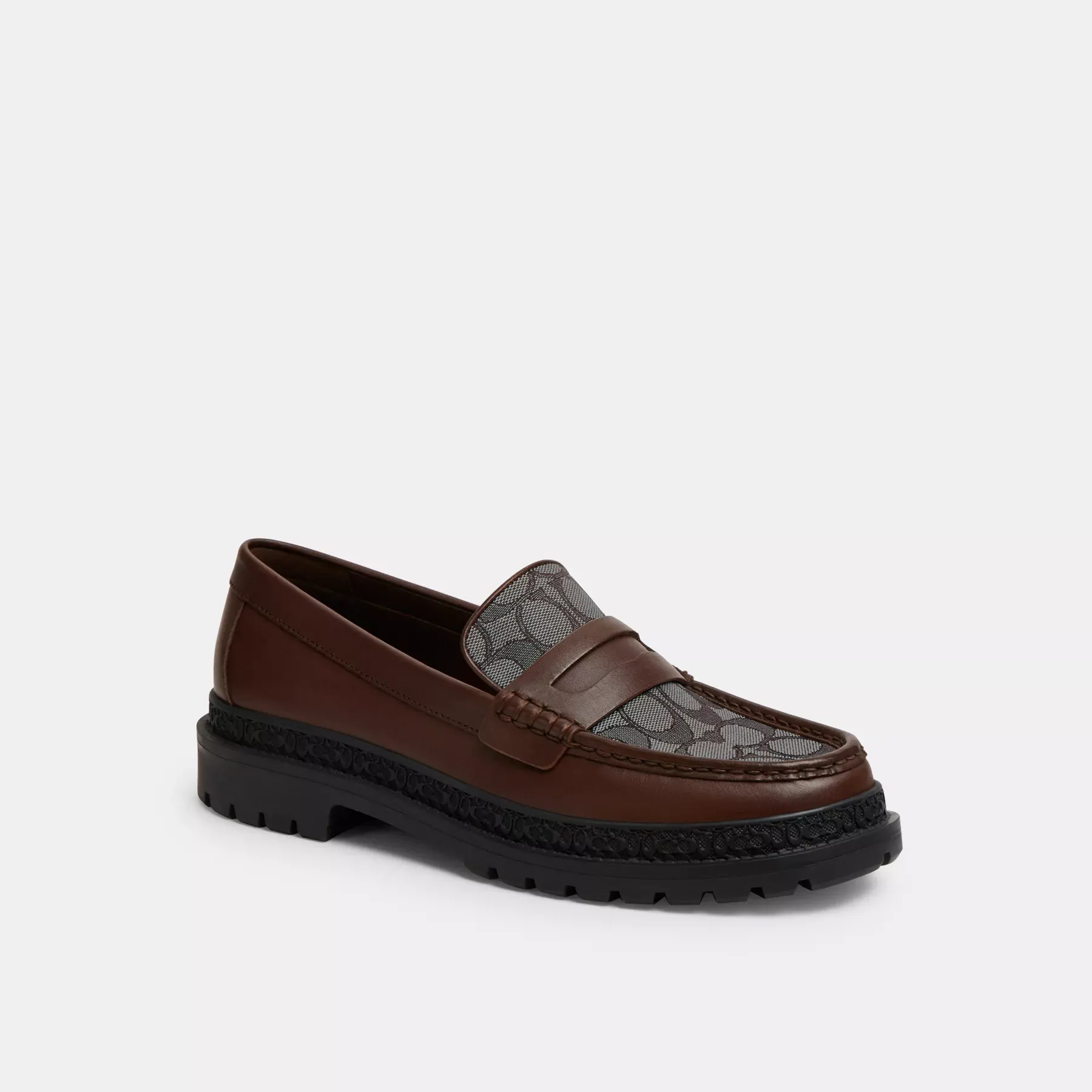 coach Loafer With Signature Jacquard And Signature Coin CC833MPL - Loafer With Signature Jacquard And Signature Coin Maple