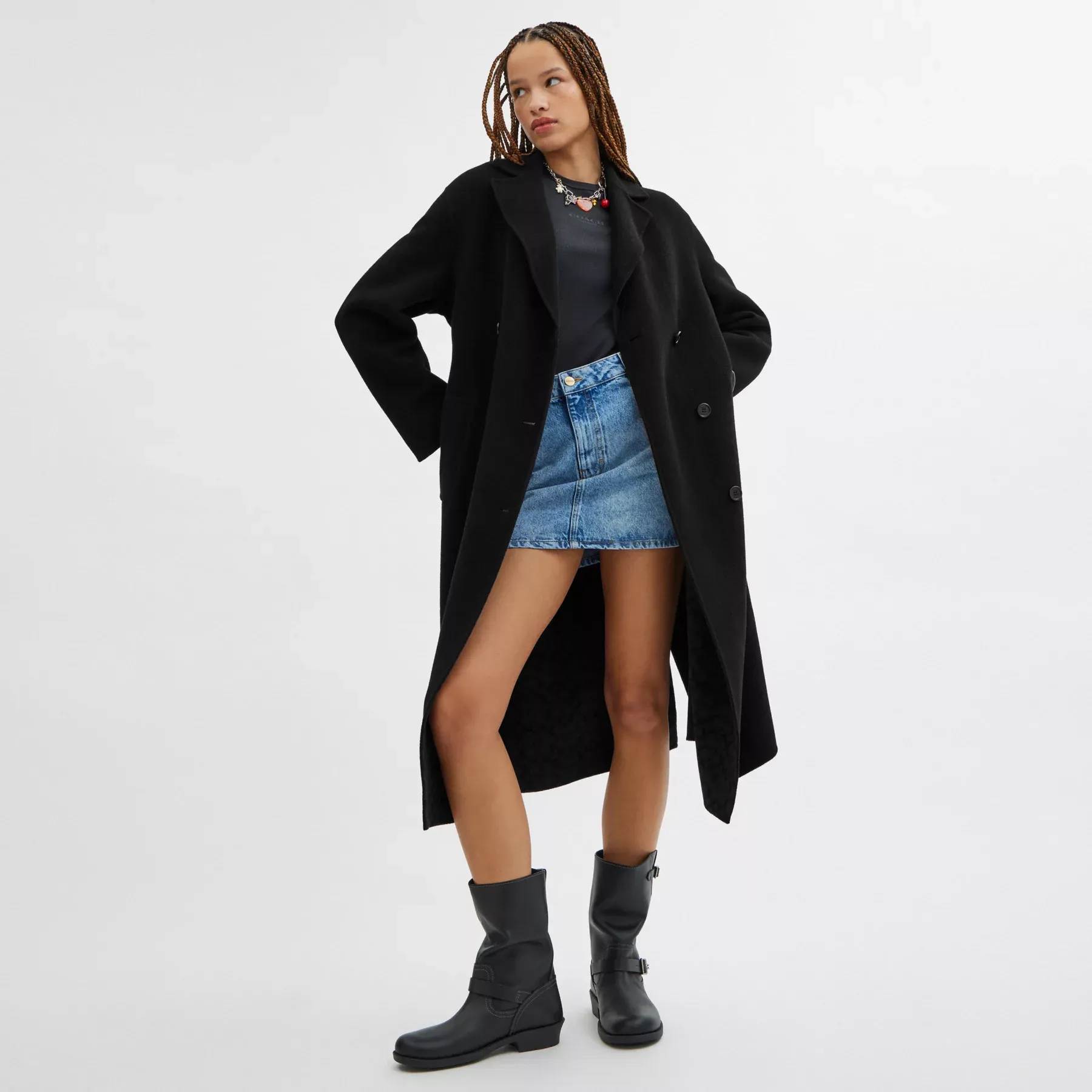 Long Wool Coat Black Long Wool Coat Black