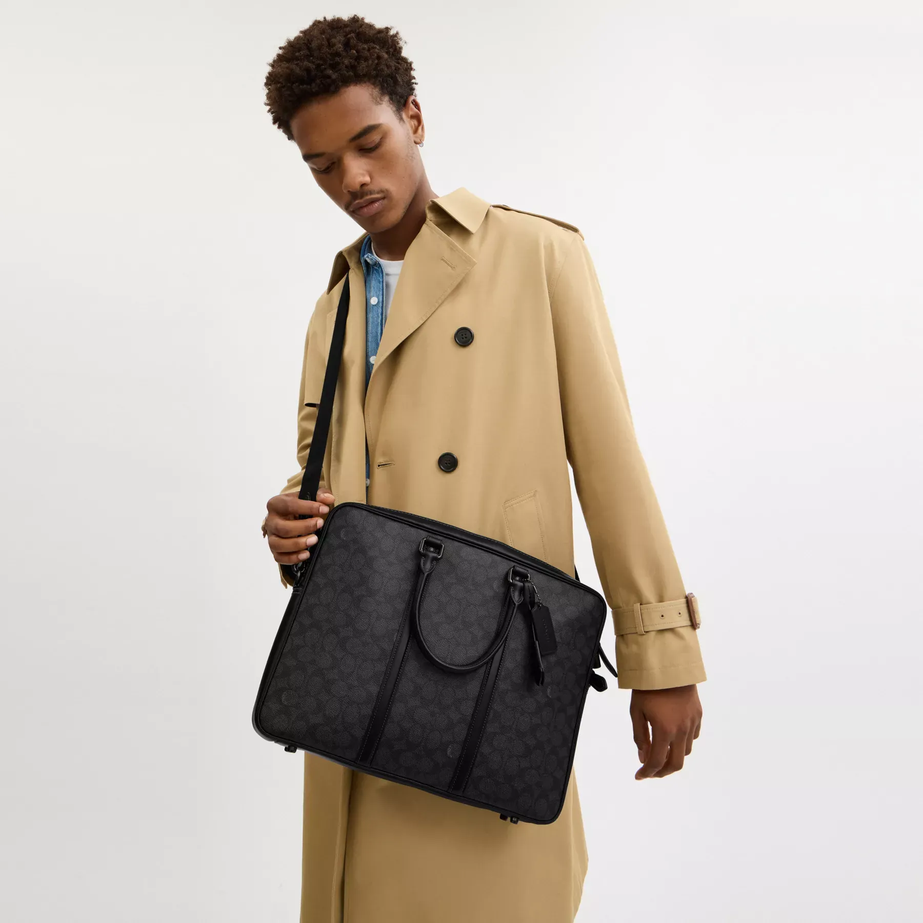 Metropolitan Workbag In Signature Canvas Charcoal Metropolitan Workbag In Signature Canvas Charcoal