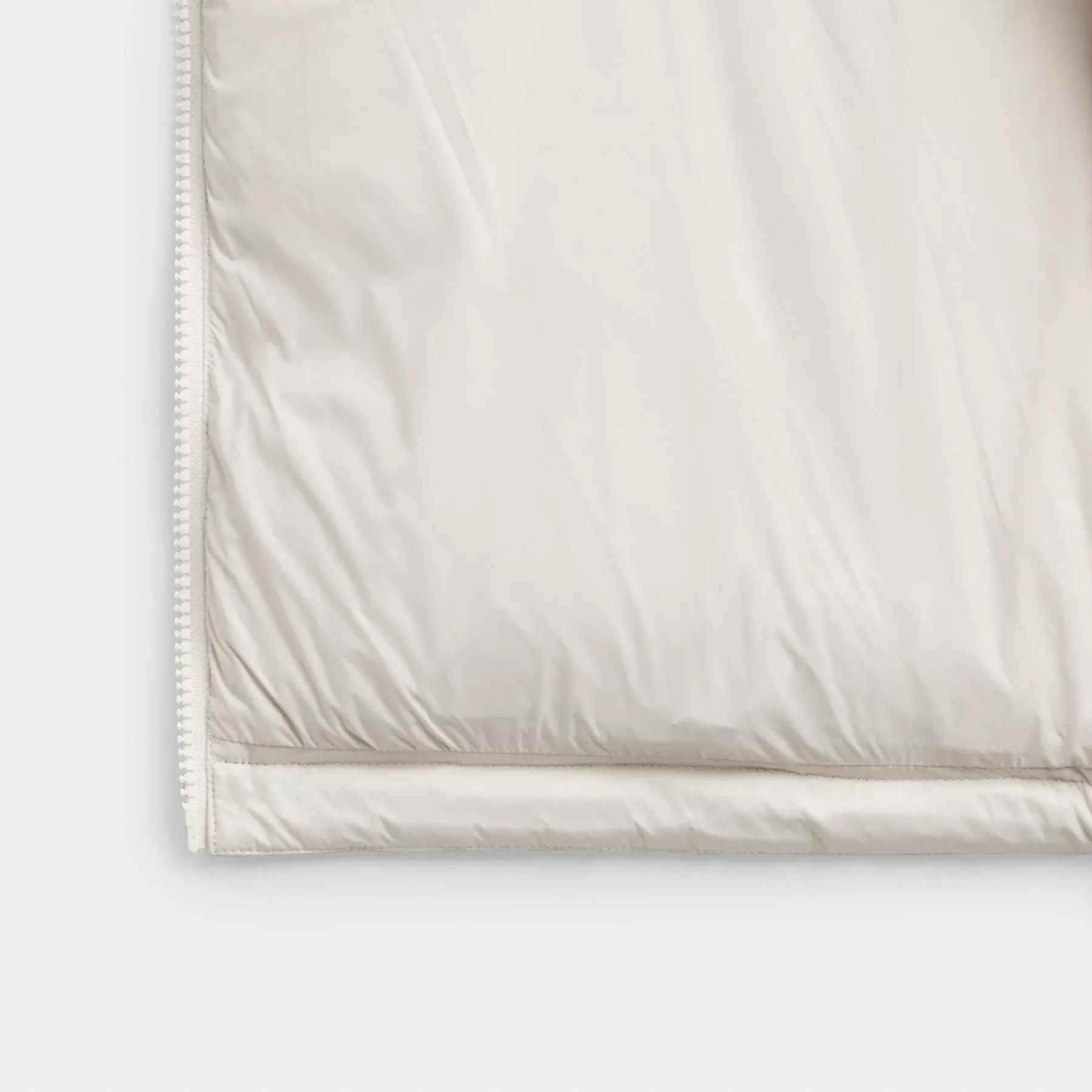 Mid Length Belted Down Jacket In Recycled Polyamide Cream Mid Length Belted Down Jacket In Recycled Polyamide Cream