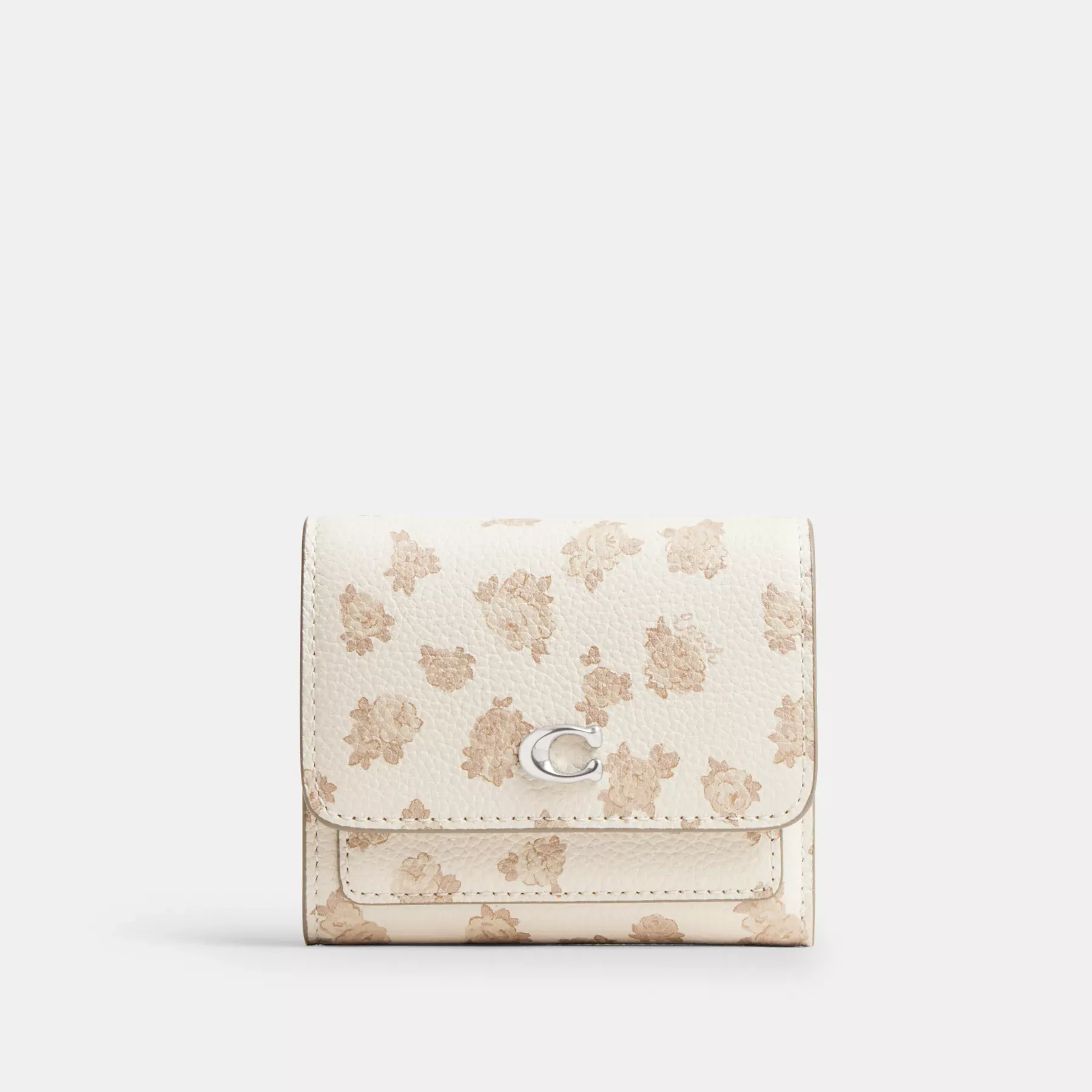 Mila Small Flap Wallet With Floral Print Chalk Multi