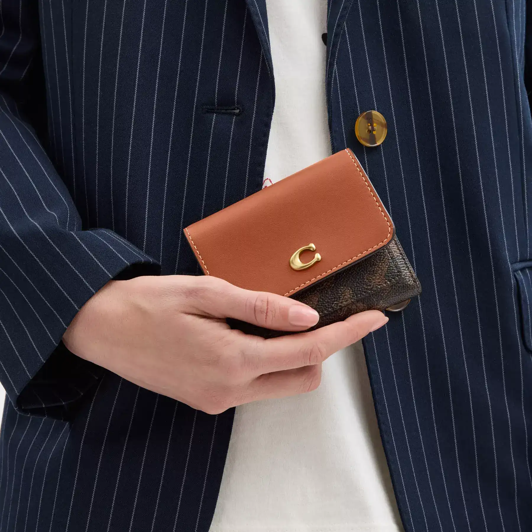 Mila Small Flap Wallet With Horse And Carriage Print Black Brown Mila Small Flap Wallet With Horse And Carriage Print Black Brown