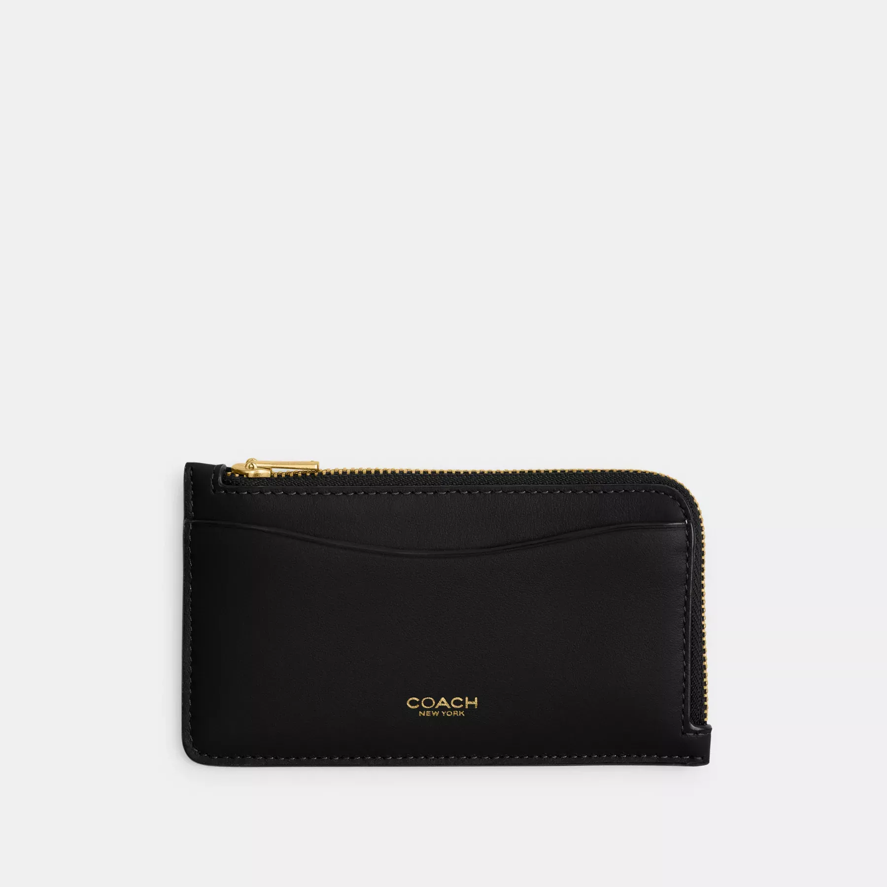 New York Zip Card Case Black