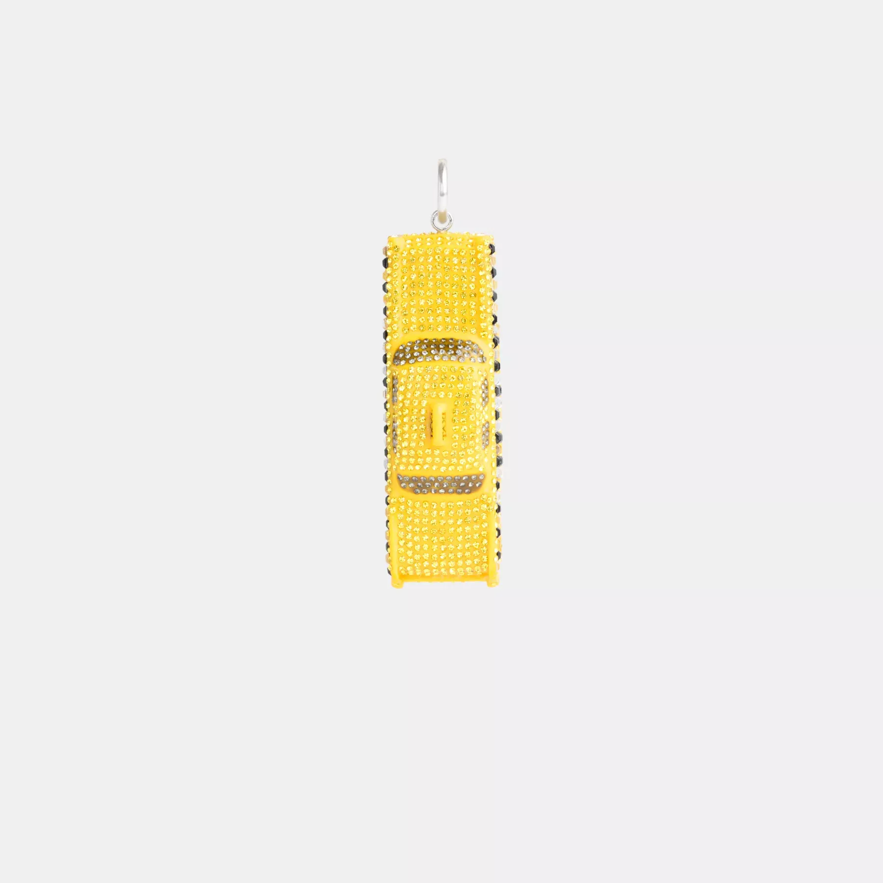 Pavé Taxi Cab Single Earring Silver/Yellow