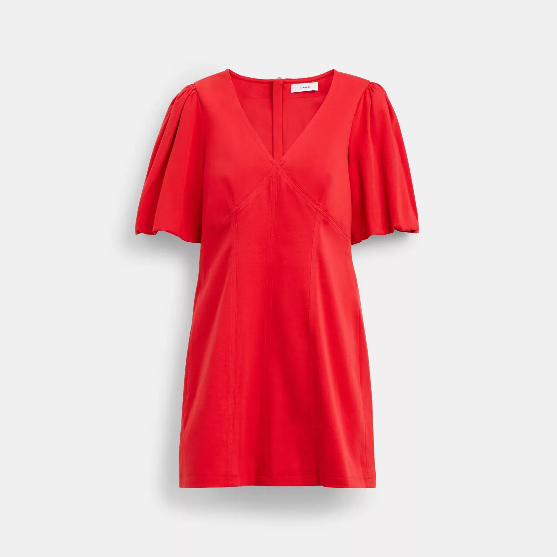Puff Sleeve Dress Red