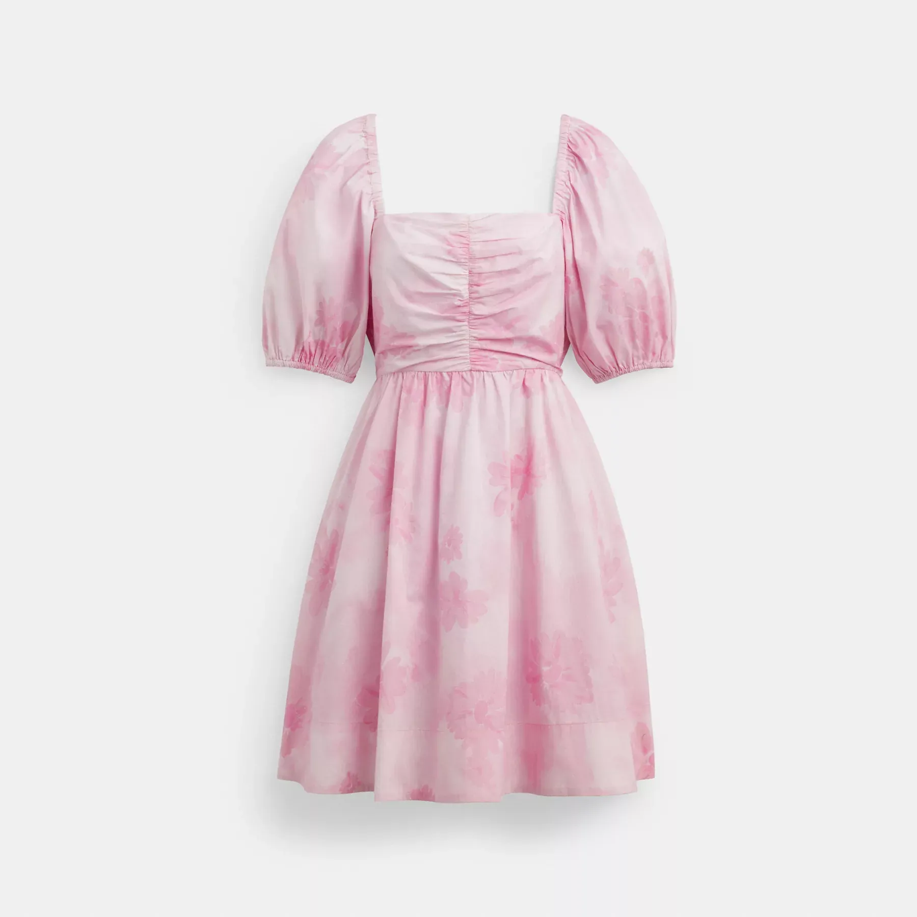 Puff Sleeve Mini Dress Pink