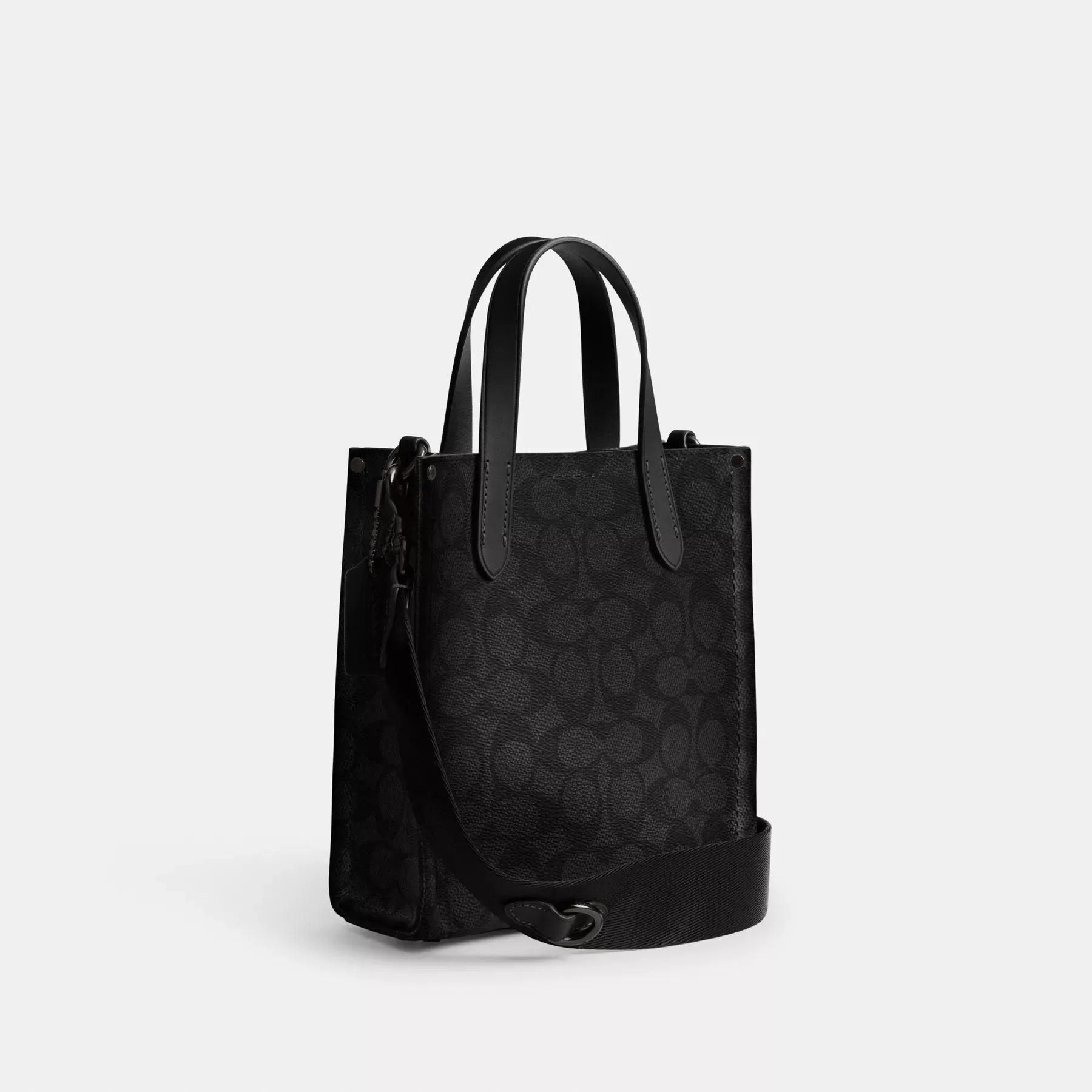 Relay Tote Bag 17 In Signature Canvas With Coach Graphic Charcoal Multi