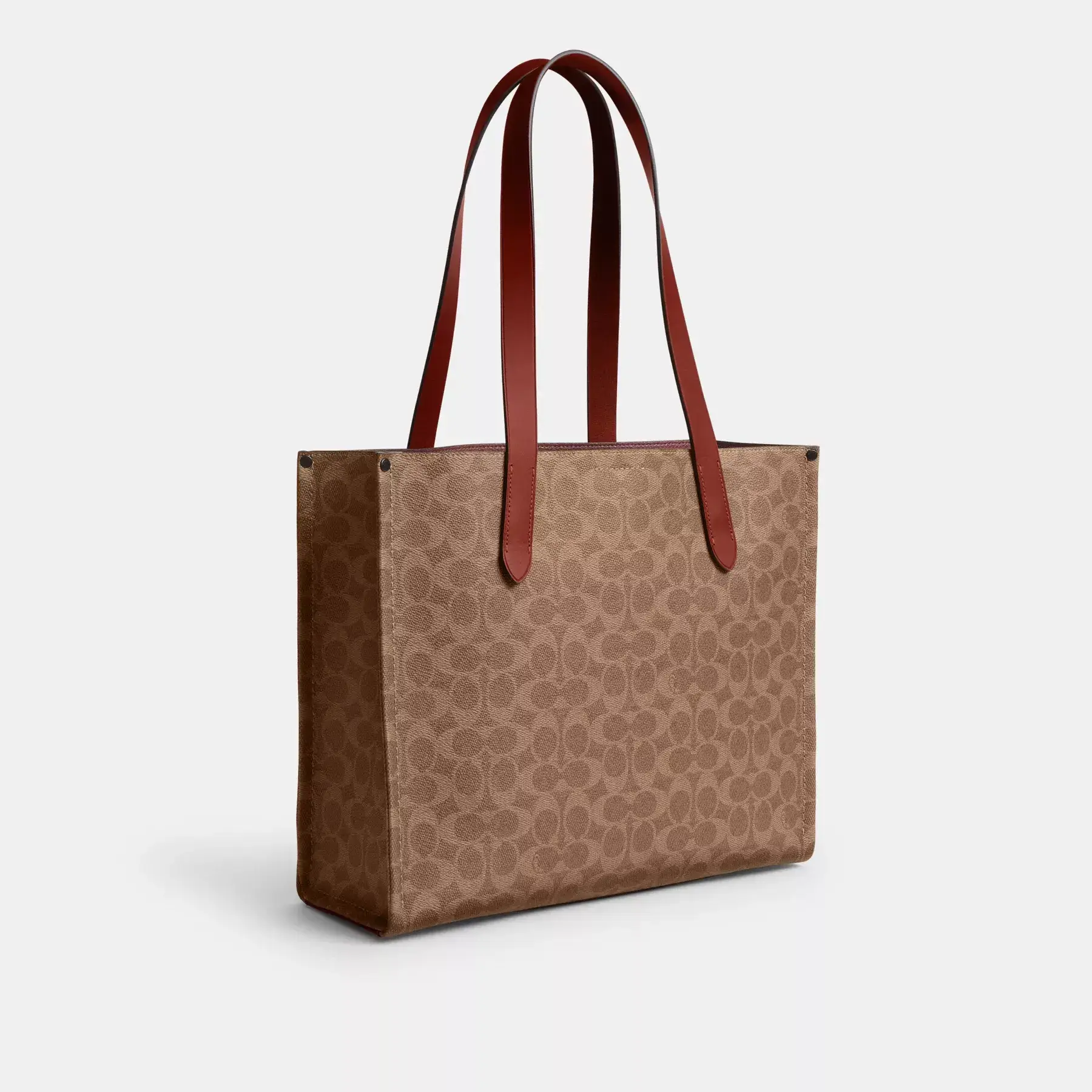 Relay Tote Bag 34 In Signature Canvas With Coach Graphic Tan Multi