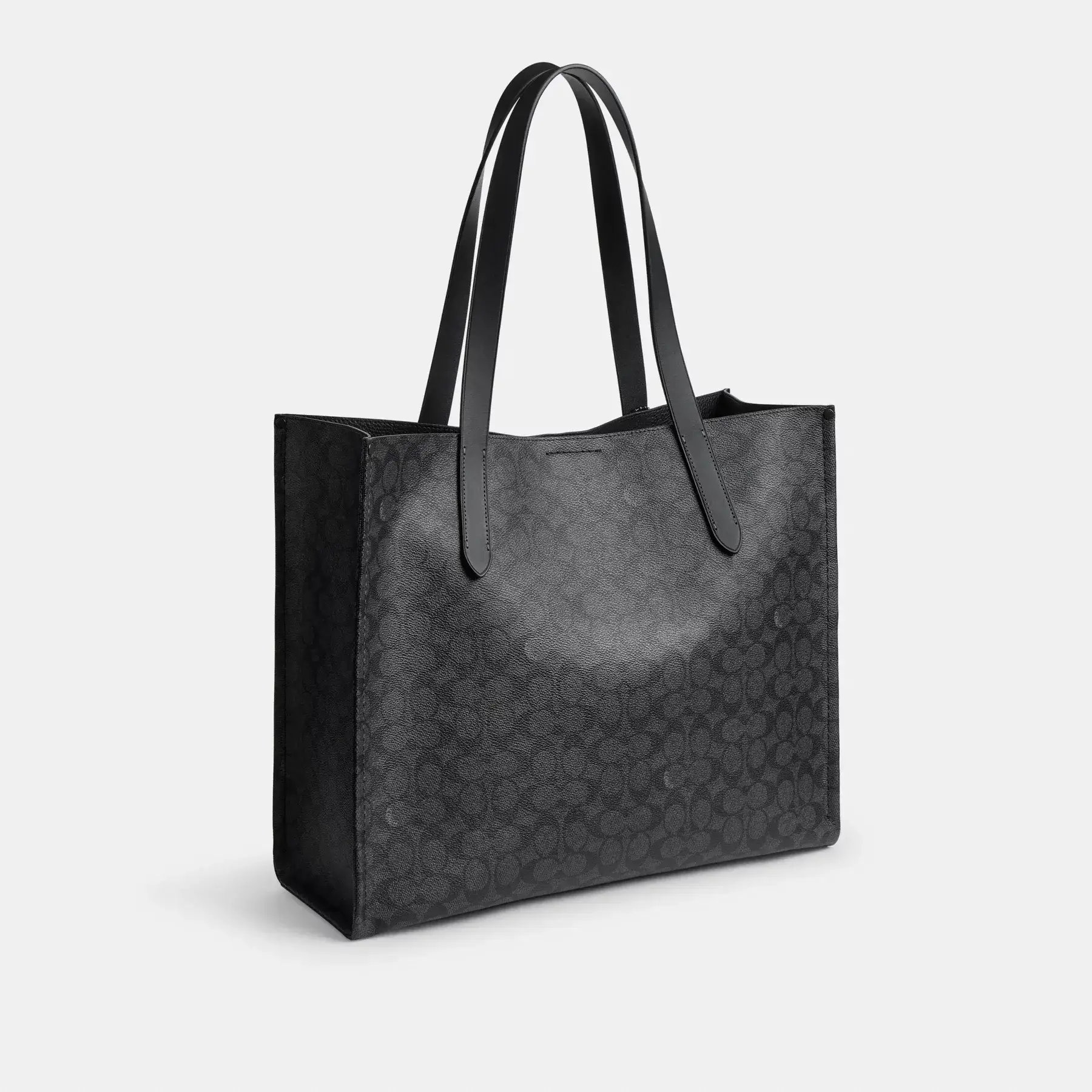 Relay Tote Bag In Signature Canvas With Coach Graphic Charcoal Multi
