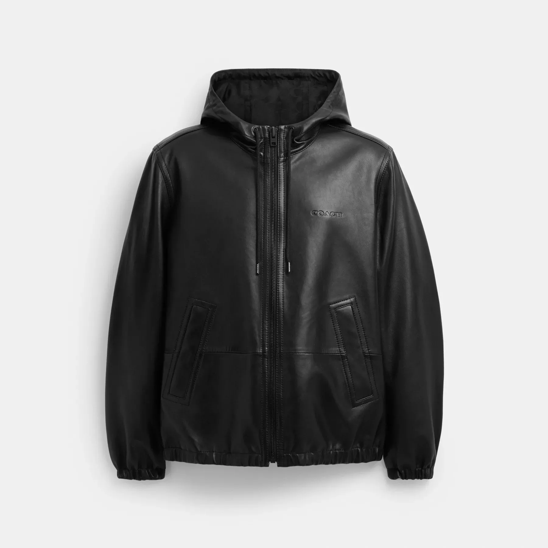 Reversible Leather Trainer Black/Charcoal