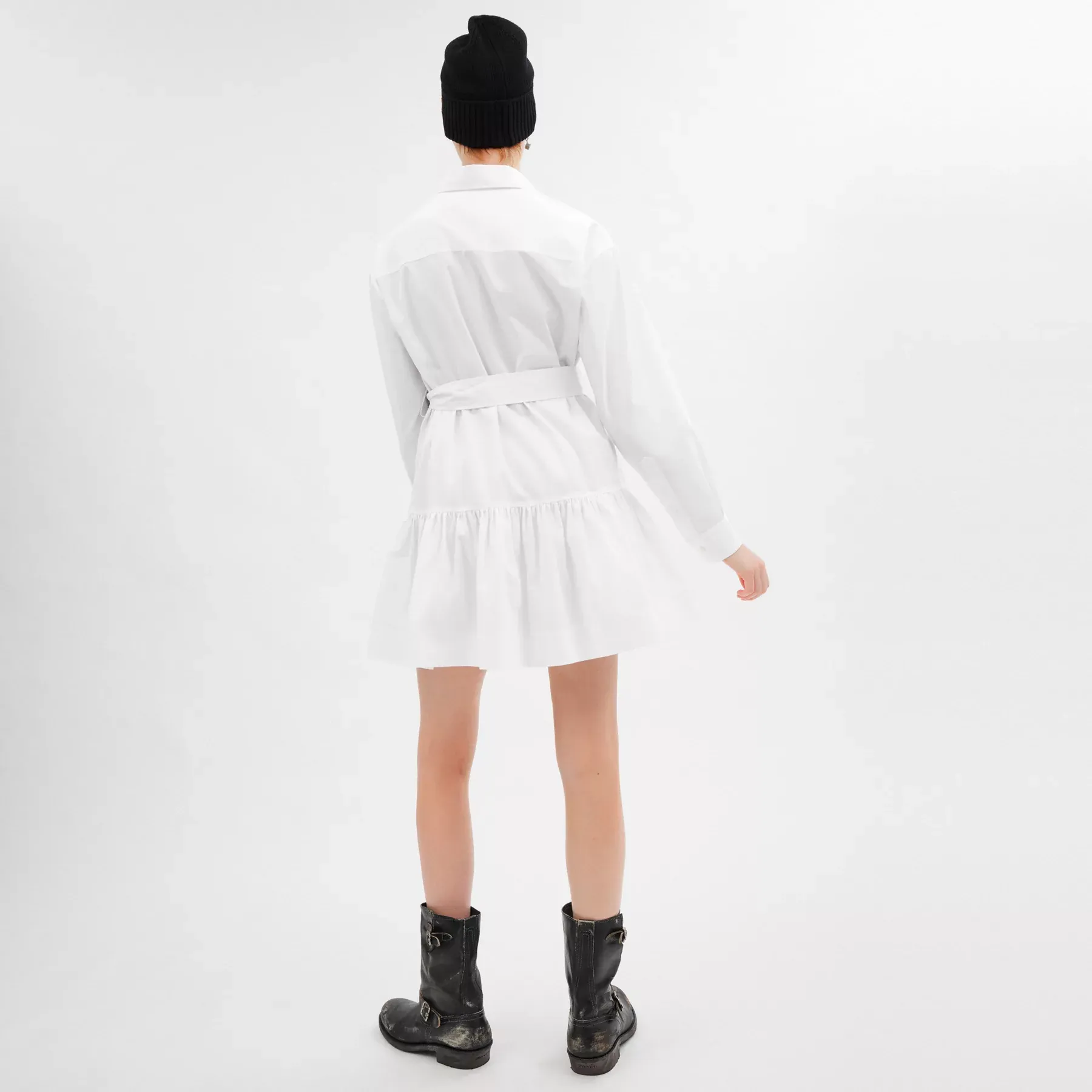 Shirt Dress In Organic Cotton White Shirt Dress In Organic Cotton White