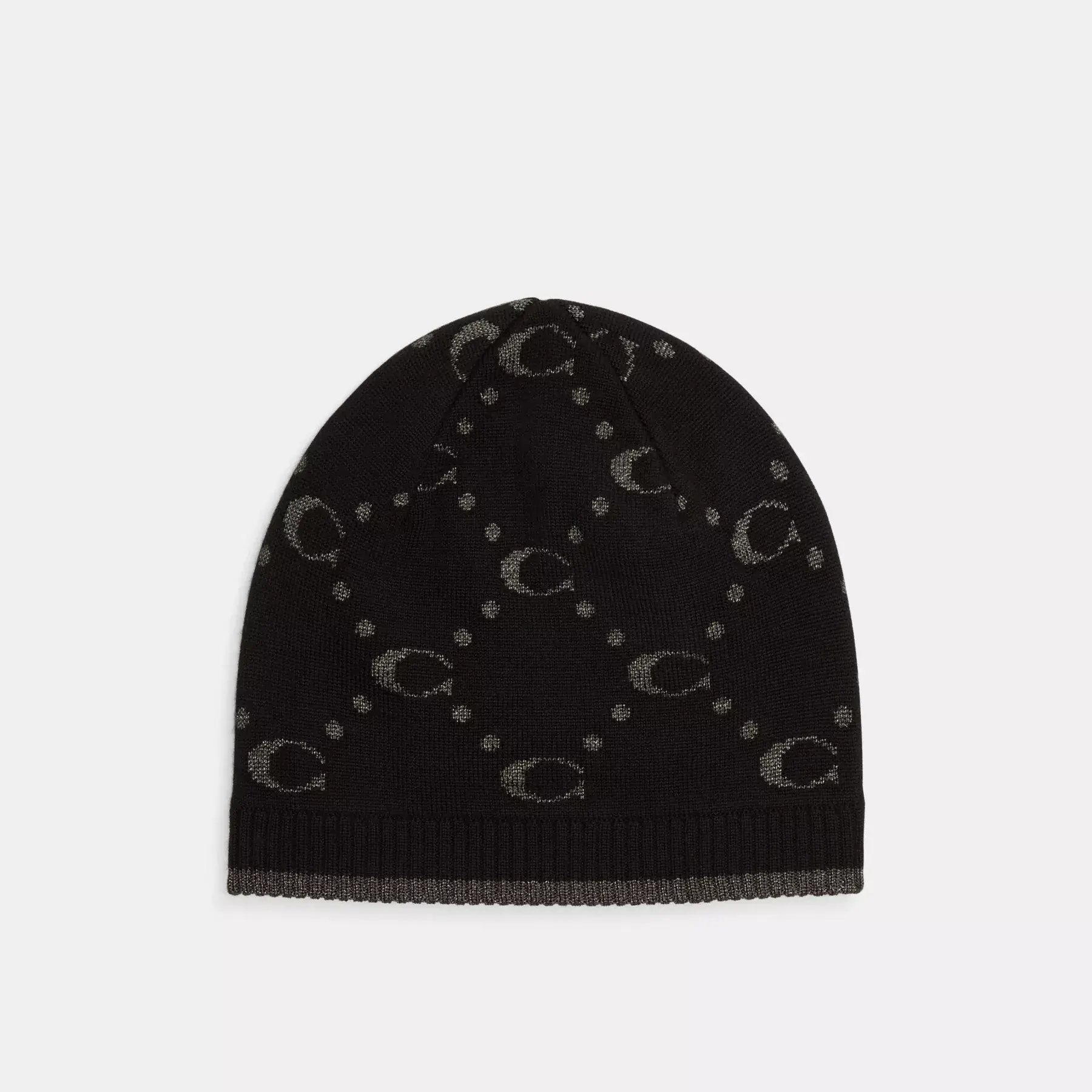 Signature Metallic Knit Beanie Black