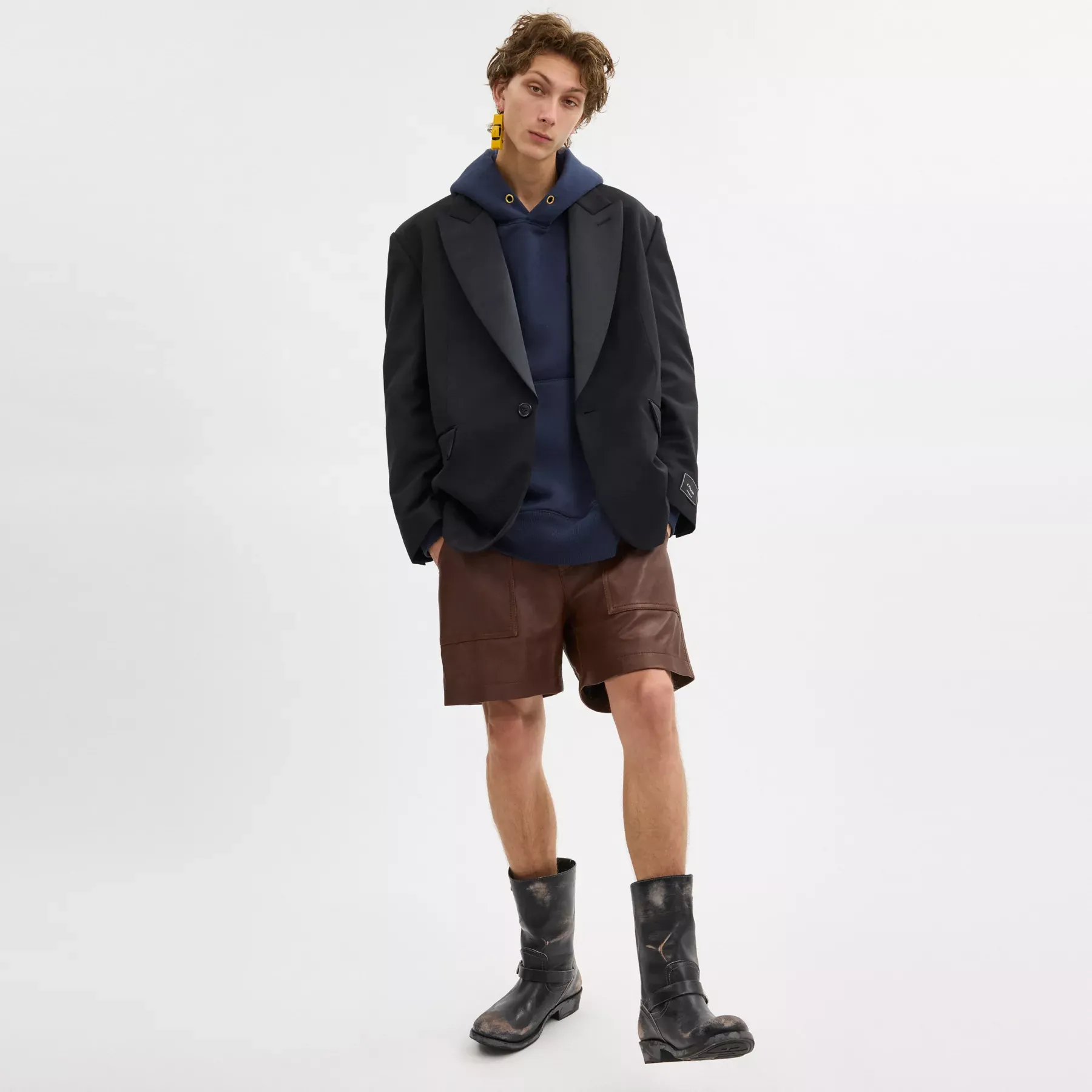 Single Breasted Tuxedo Jacket Black