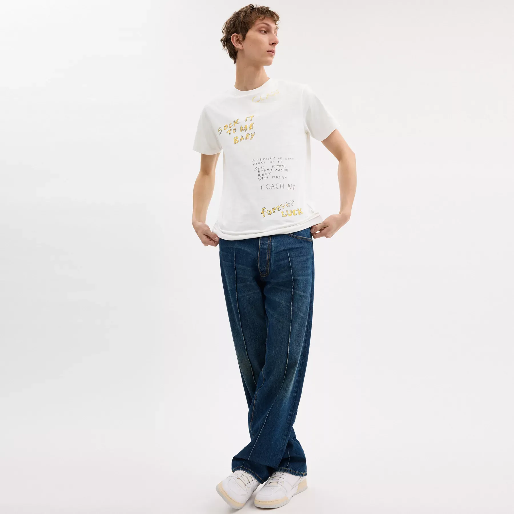 Sketch Print T-Shirt White Multi