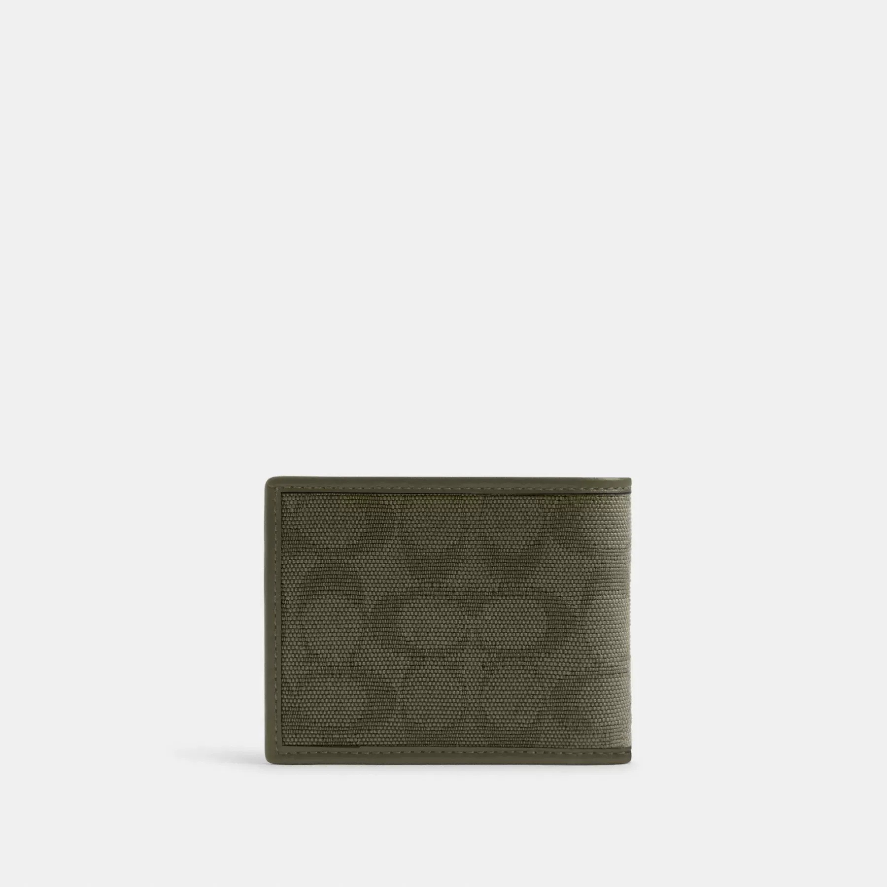 Slim Billfold Wallet In Signature Canvas Jacquard Army Green