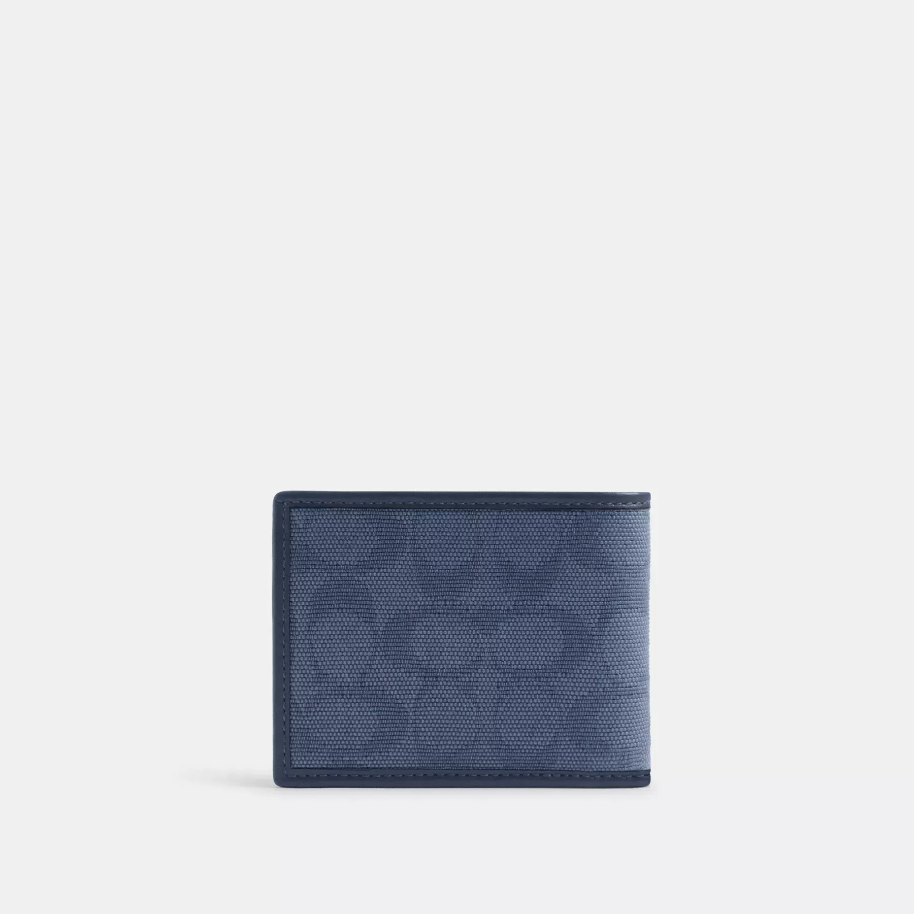 Slim Billfold Wallet In Signature Canvas Jacquard Washed Chambray
