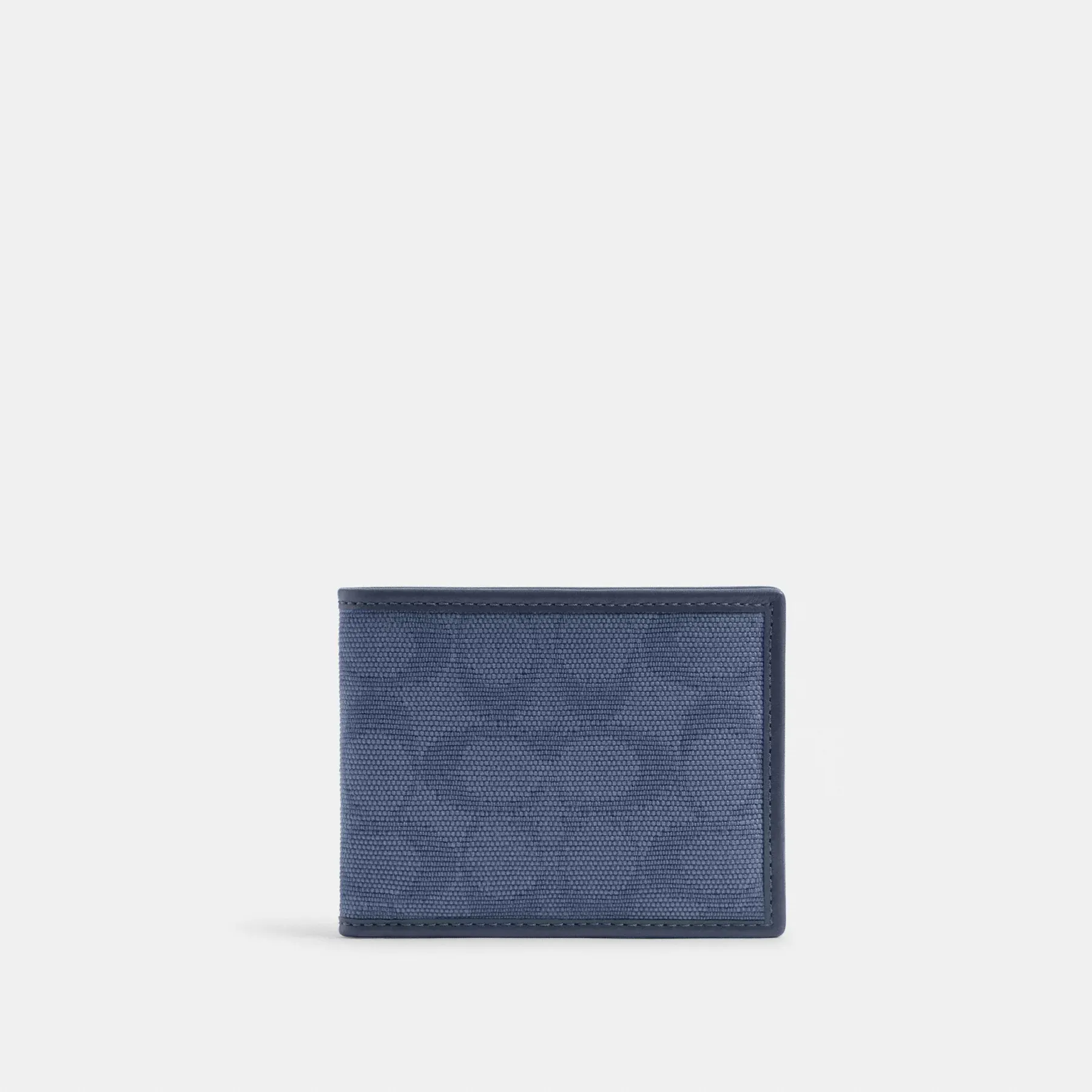 Slim Billfold Wallet In Signature Canvas Jacquard Washed Chambray