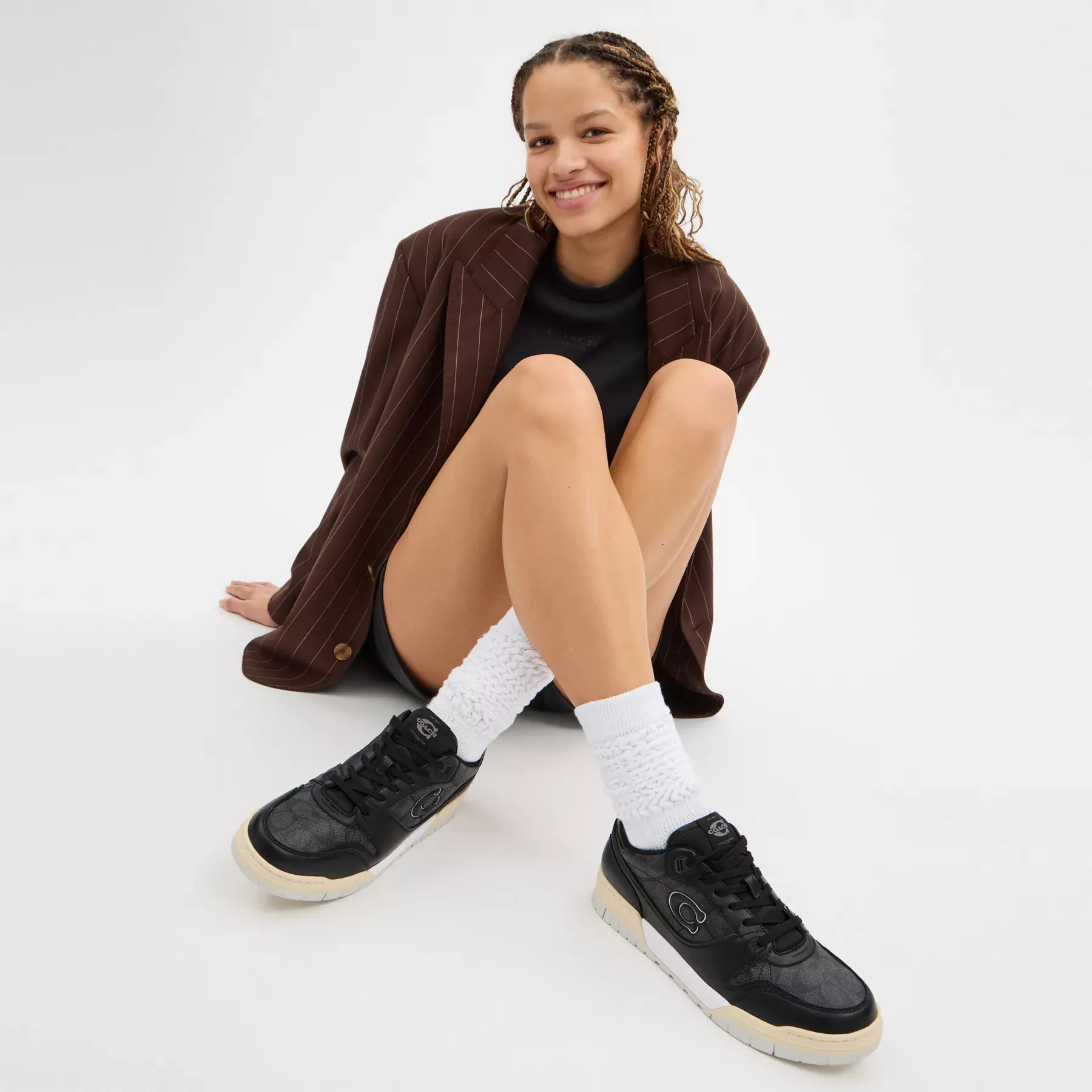 Soho Sneaker With Signature Canvas Charcoal/Black Soho Sneaker With Signature Canvas Charcoal/Black