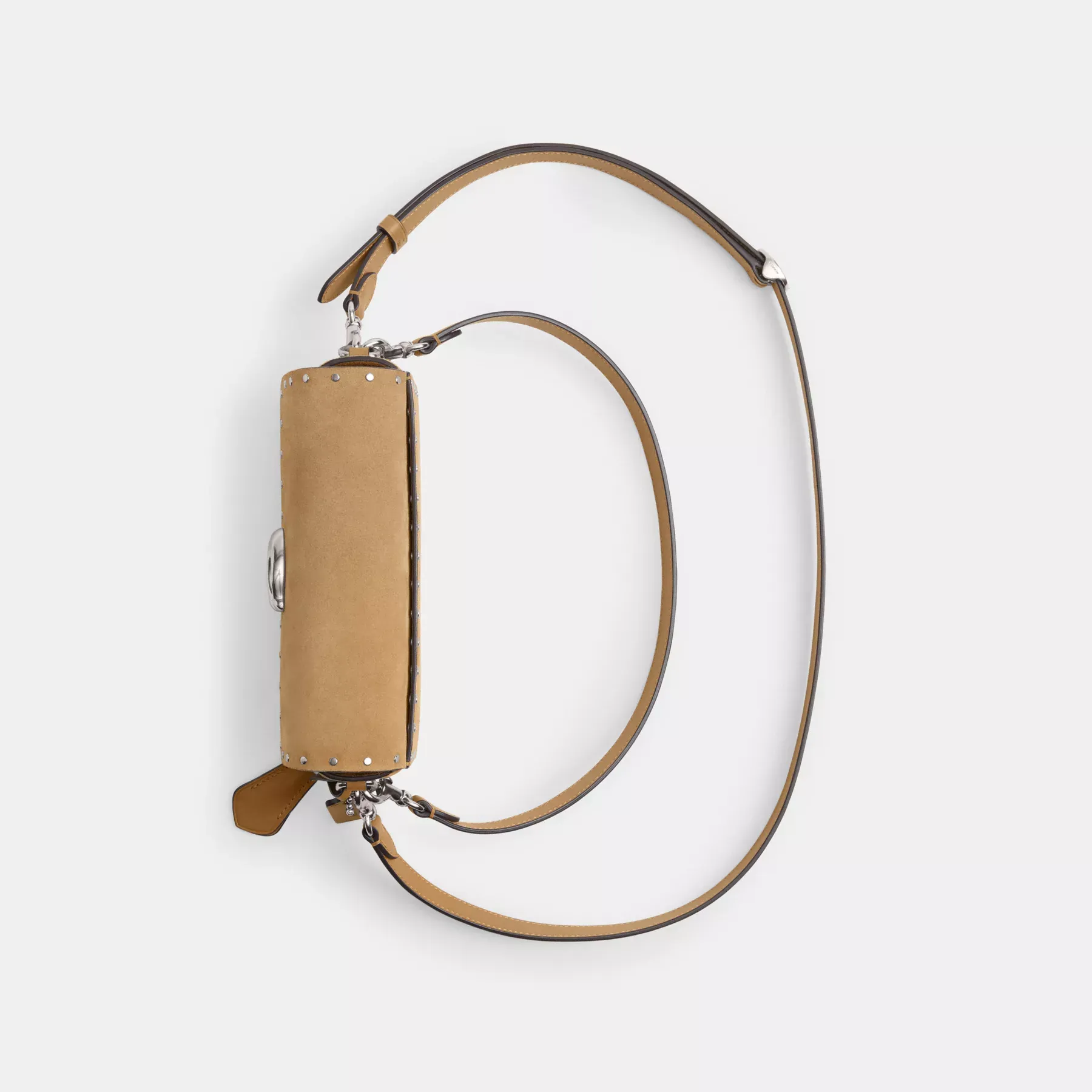 Studio Baguette Bag With Rivets Peanut