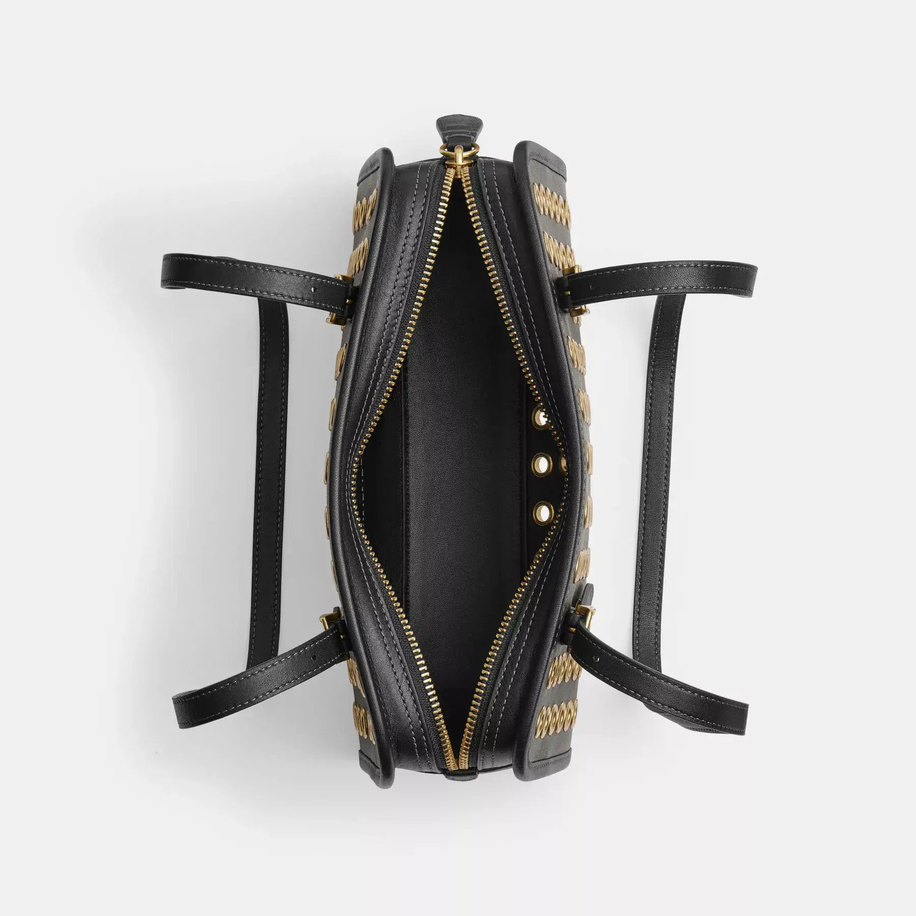 Swing Zip Bag With Grommets Black Swing Zip Bag With Grommets Black