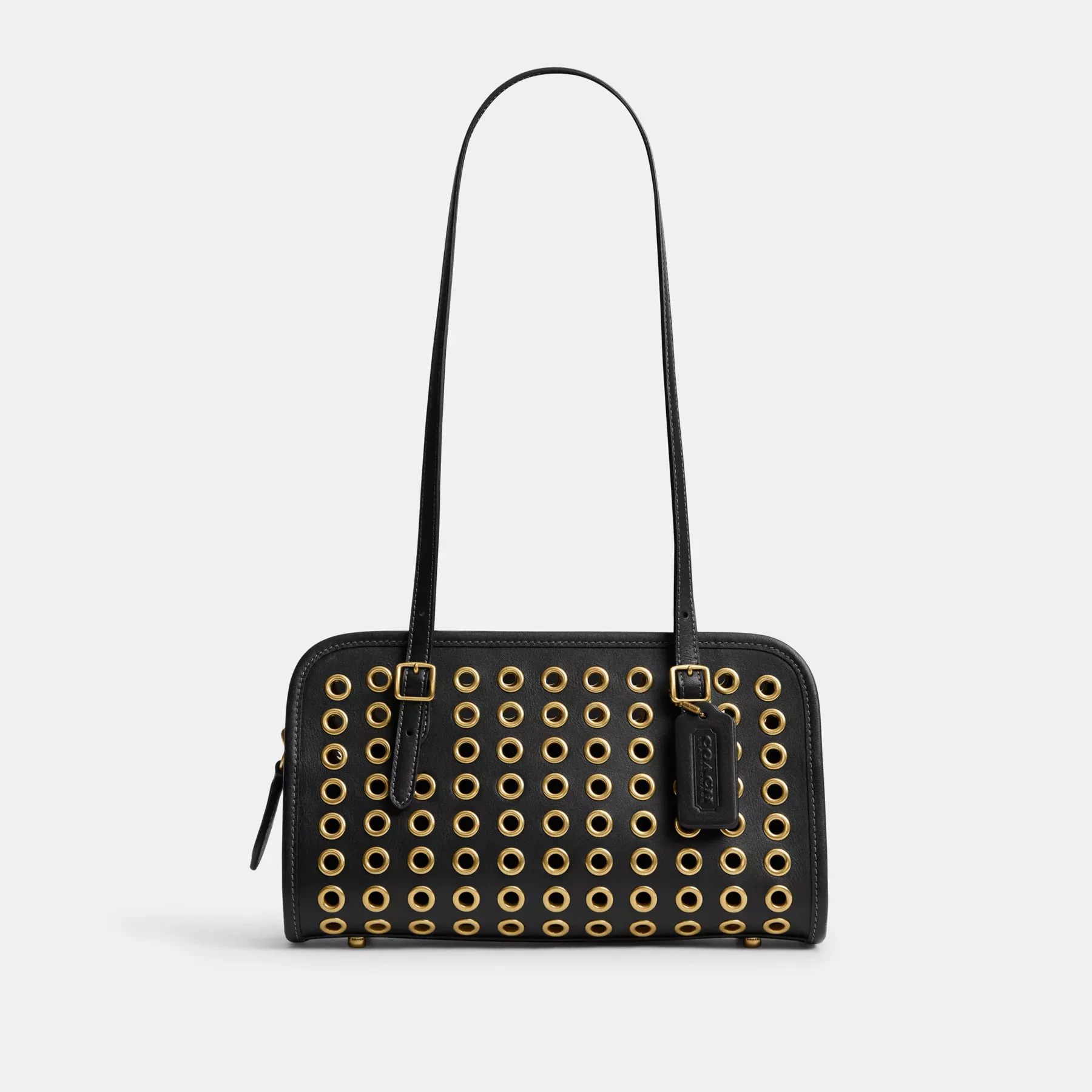 Swing Zip Bag With Grommets Black
