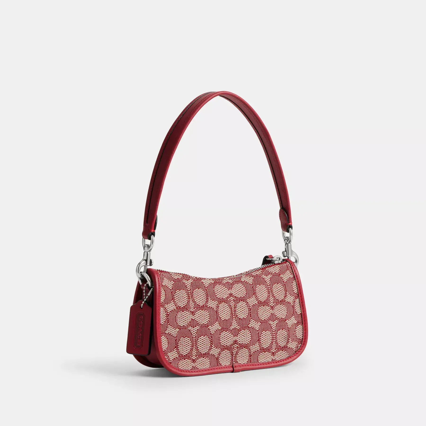 Swinger 20 In Signature Jacquard Ruby Ivory