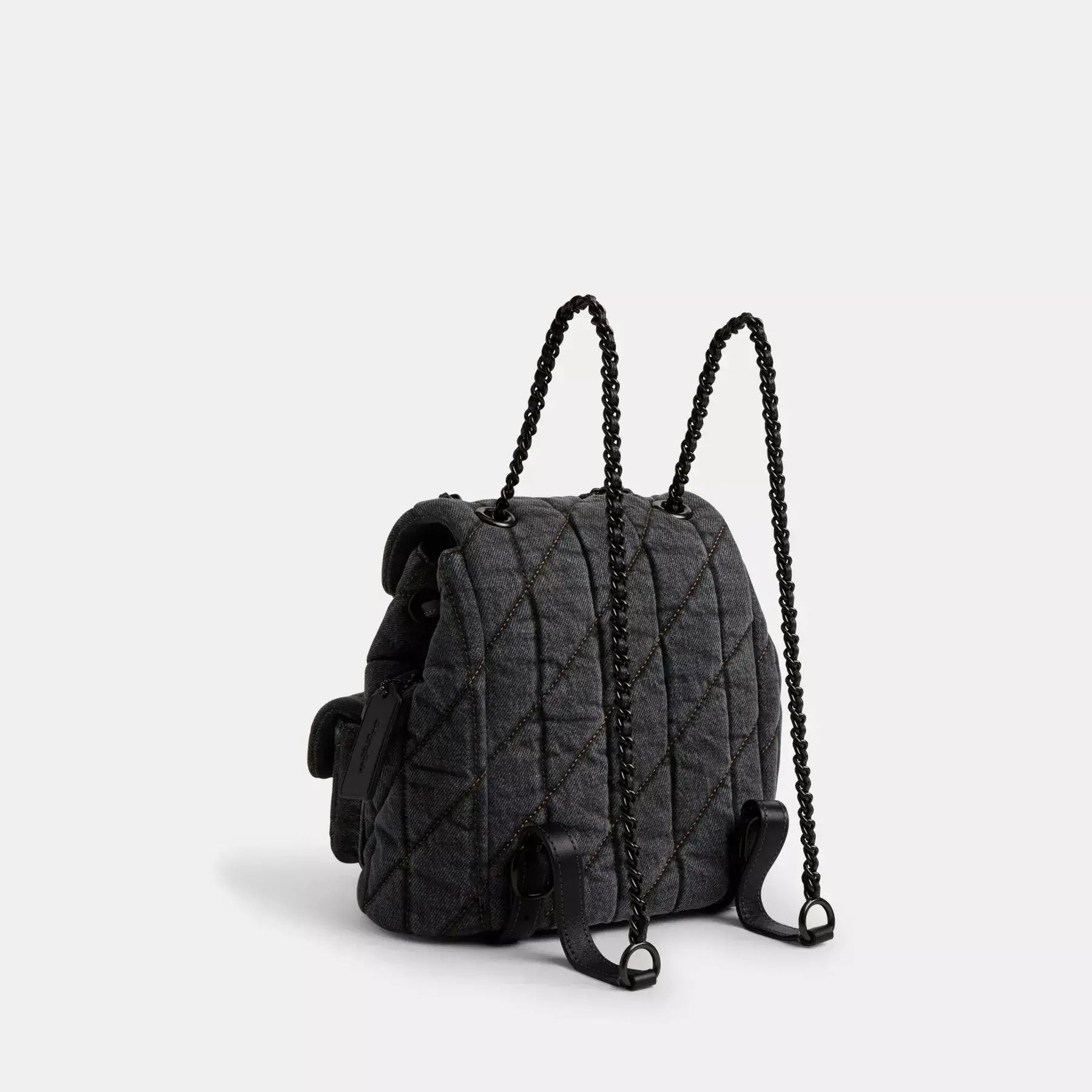 Tabby Backpack With Quilting Washed Grey