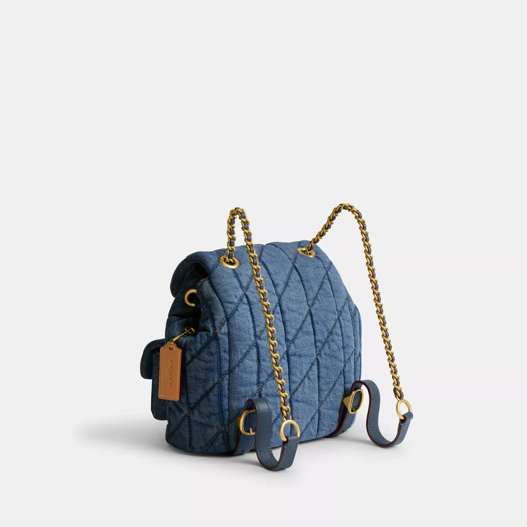 Tabby Backpack With Quilting Indigo