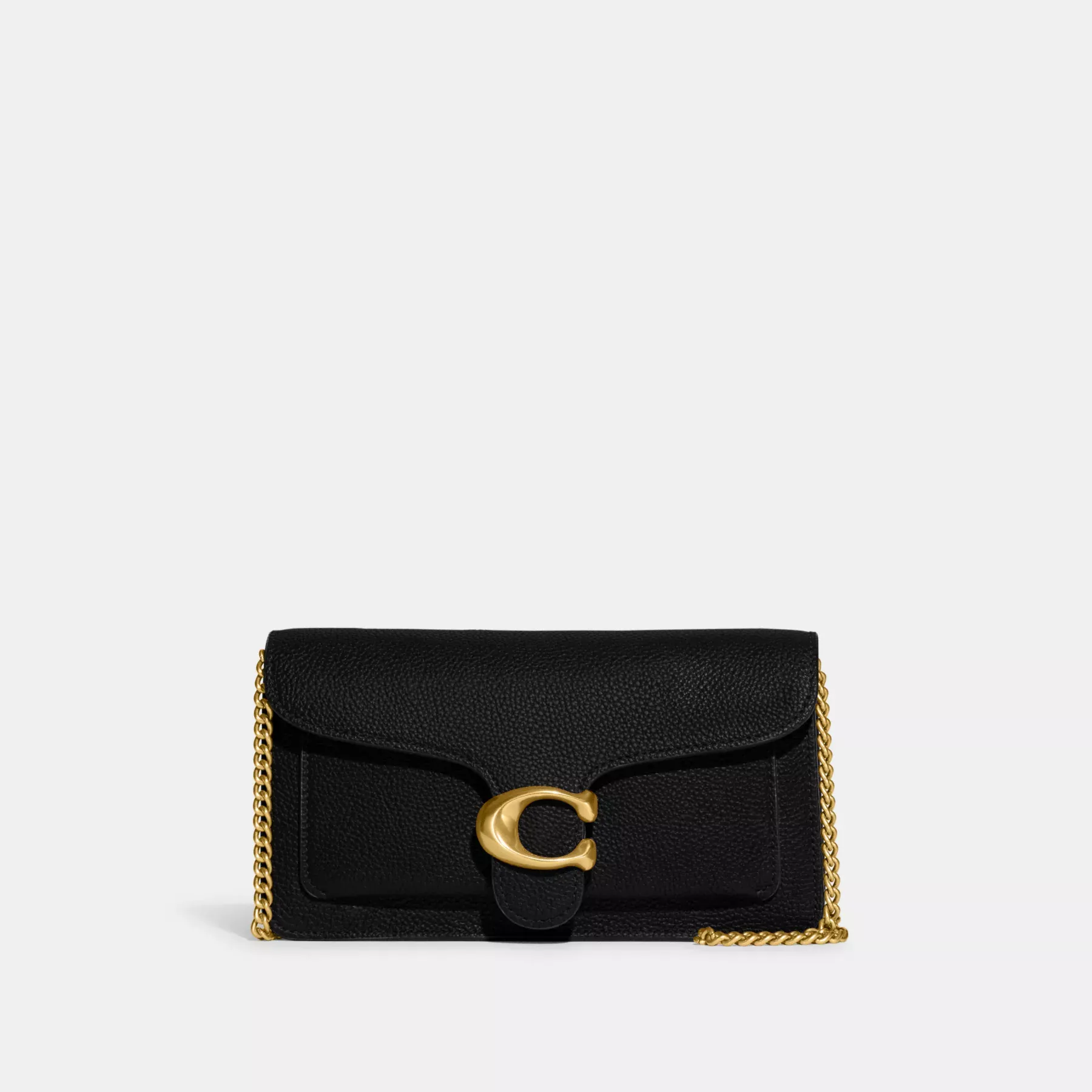Tabby Chain Clutch Black