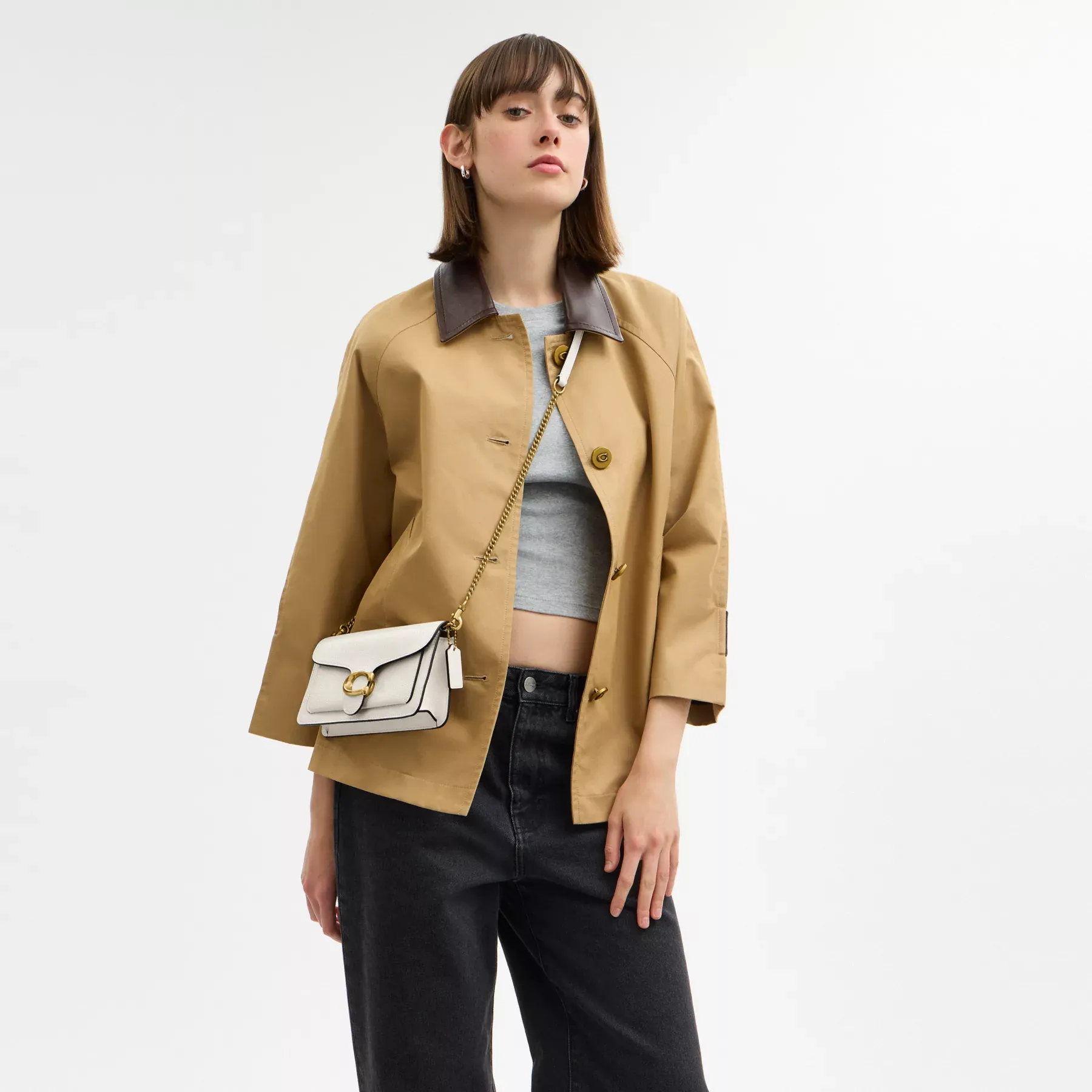 Tabby Chain Clutch Chalk Tabby Chain Clutch Chalk