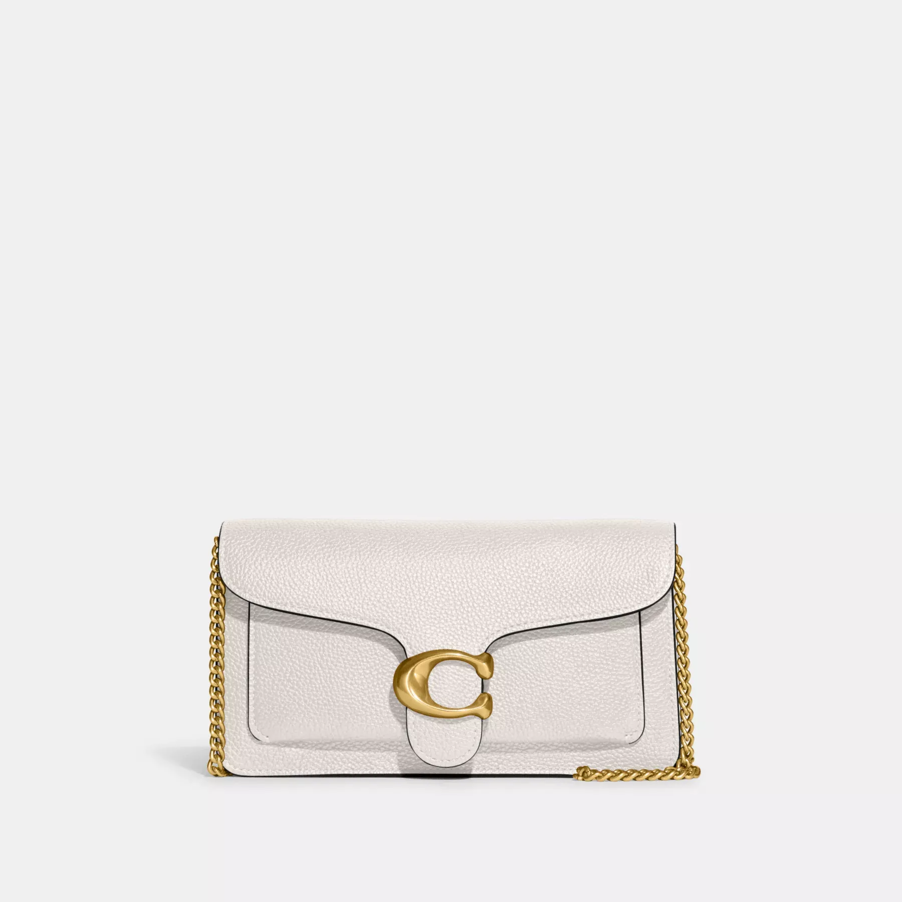 Tabby Chain Clutch Chalk