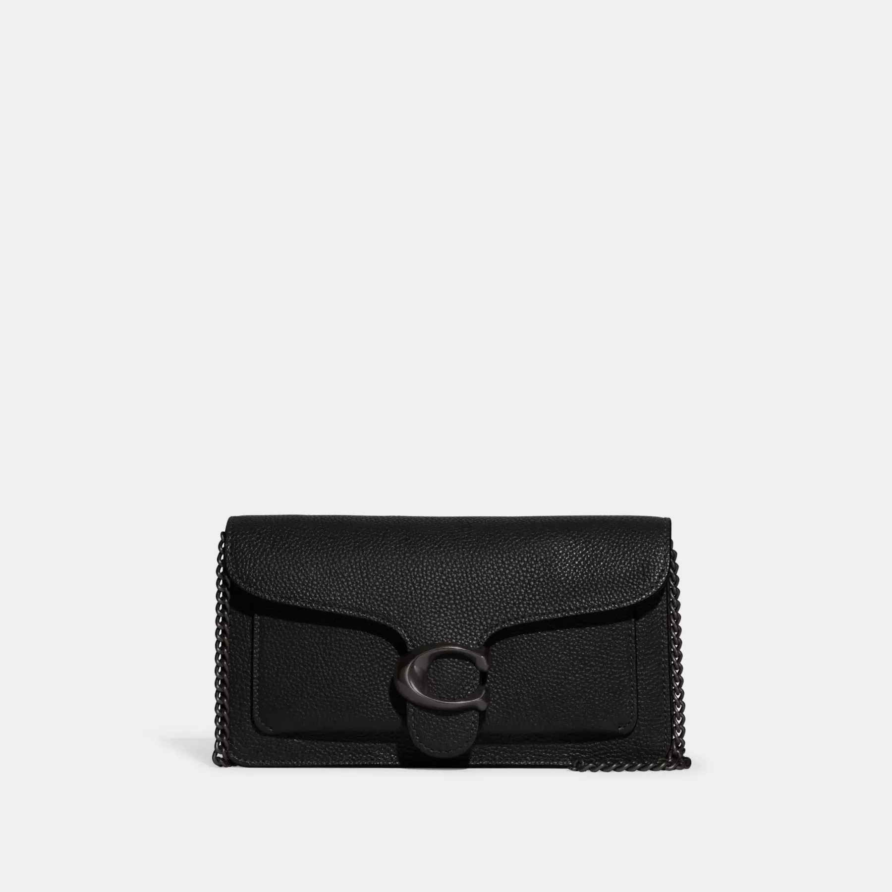Tabby Chain Clutch Black