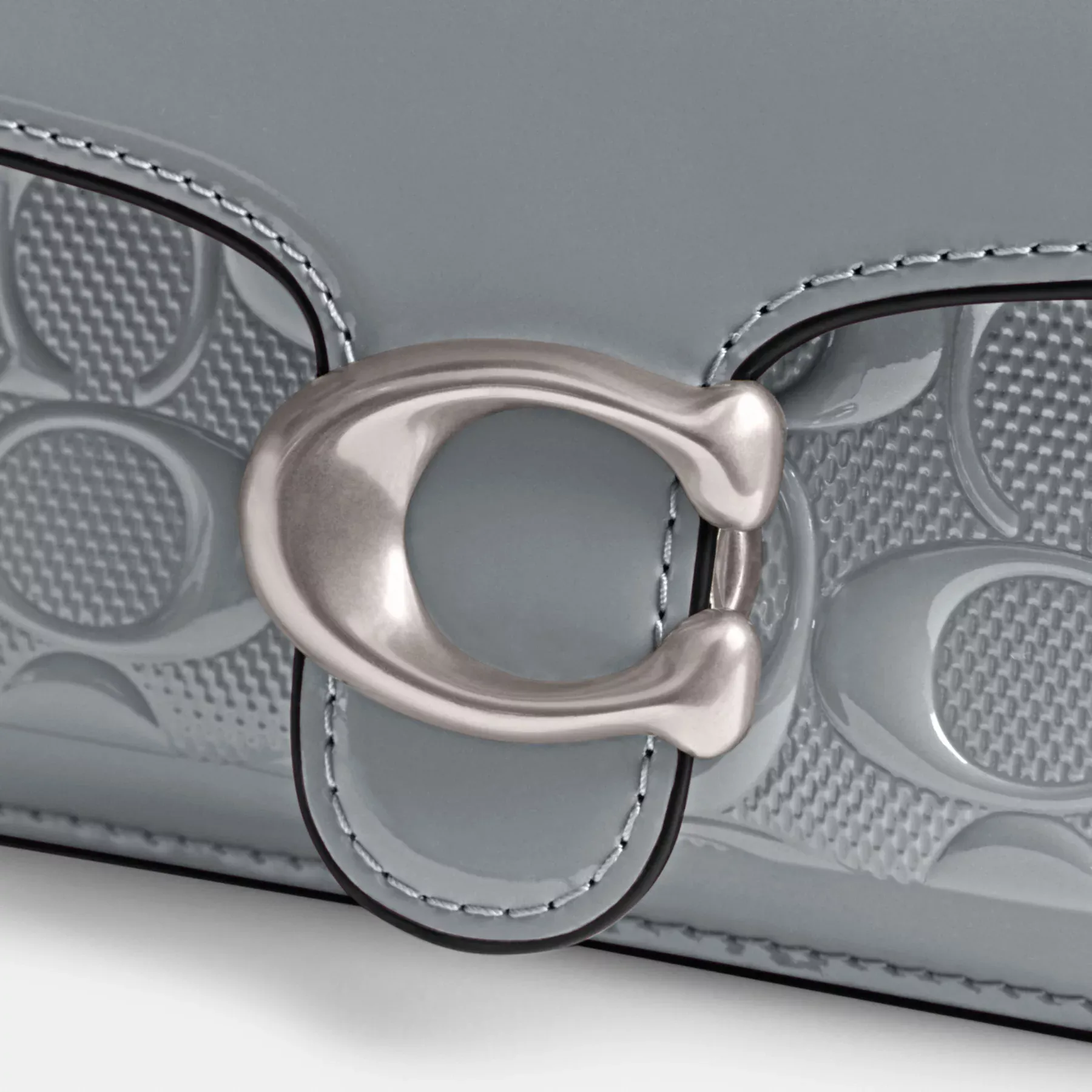 Tabby Shoulder Bag 20 In Signature Leather Grey Blue Tabby Shoulder Bag 20 In Signature Leather Grey Blue