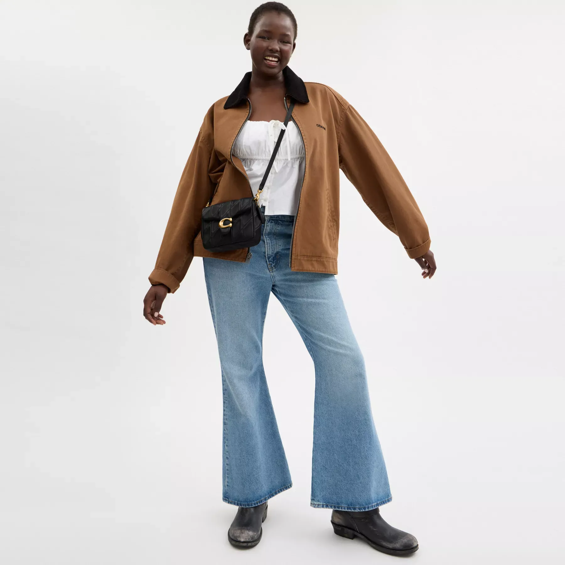 Times Square Tabby Shoulder Bag 17 With Quilting Black Times Square Tabby Shoulder Bag 17 With Quilting Black