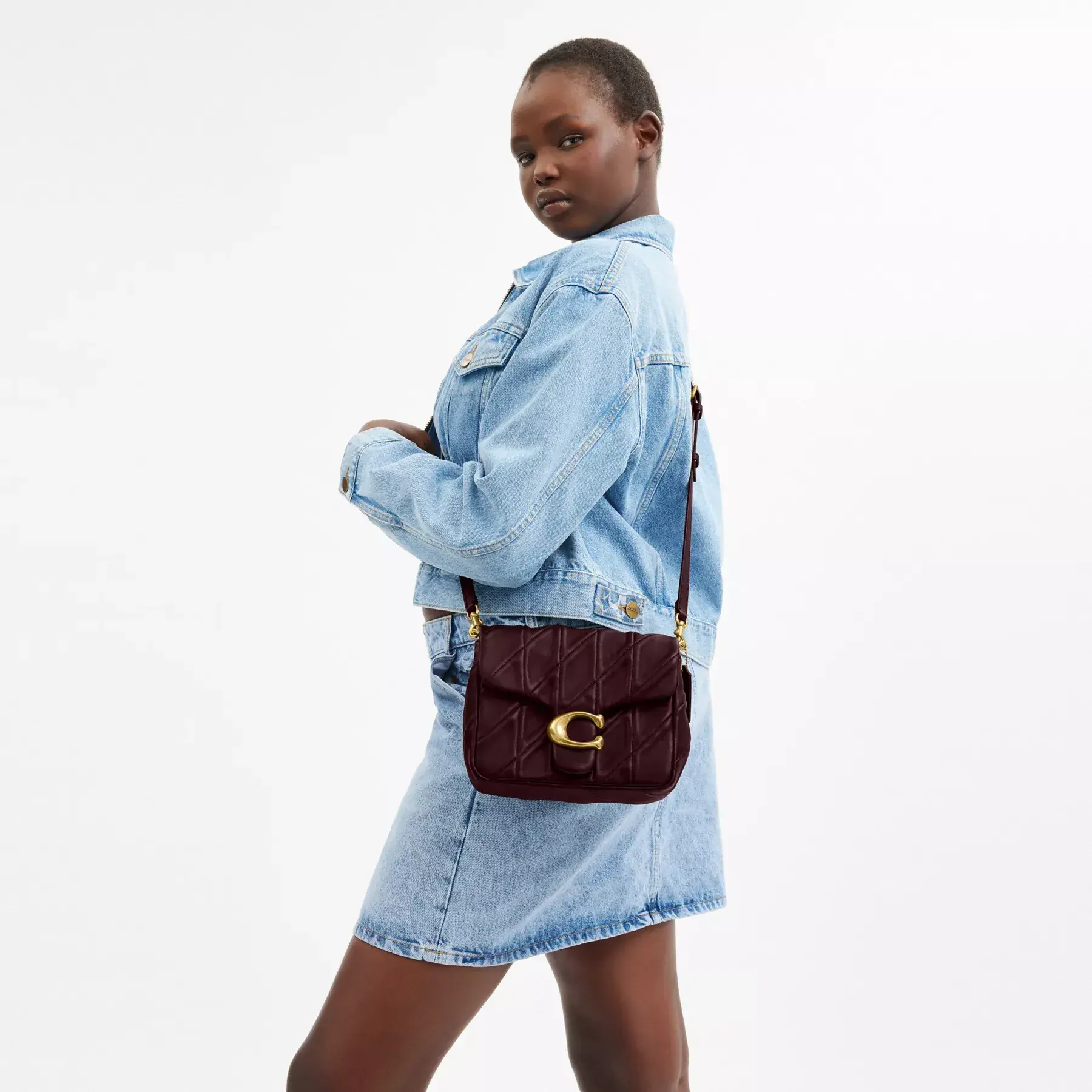 Times Square Tabby Shoulder Bag With Quilting Merlot Times Square Tabby Shoulder Bag With Quilting Merlot