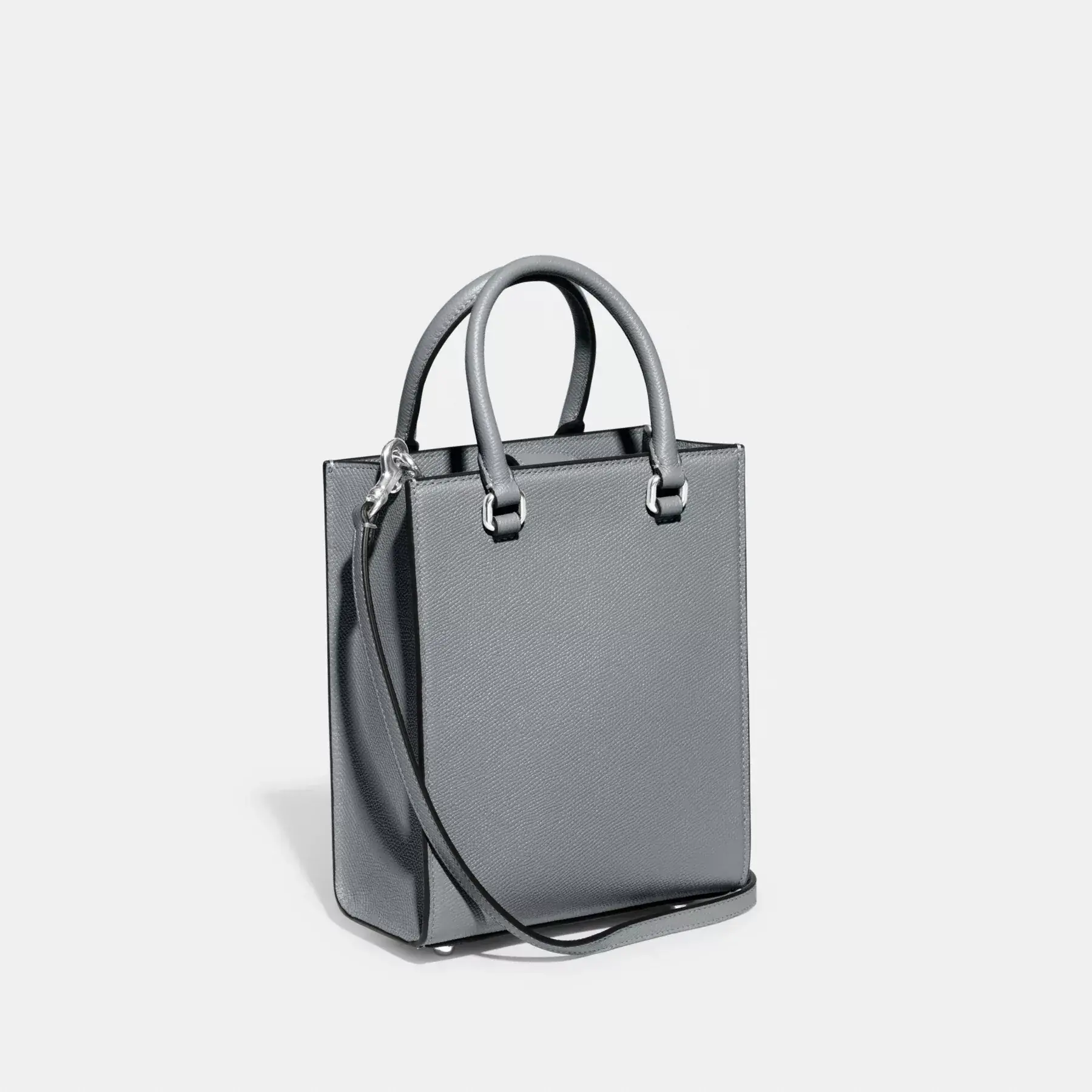 Tote 16 With Signature Canvas Grey Blue