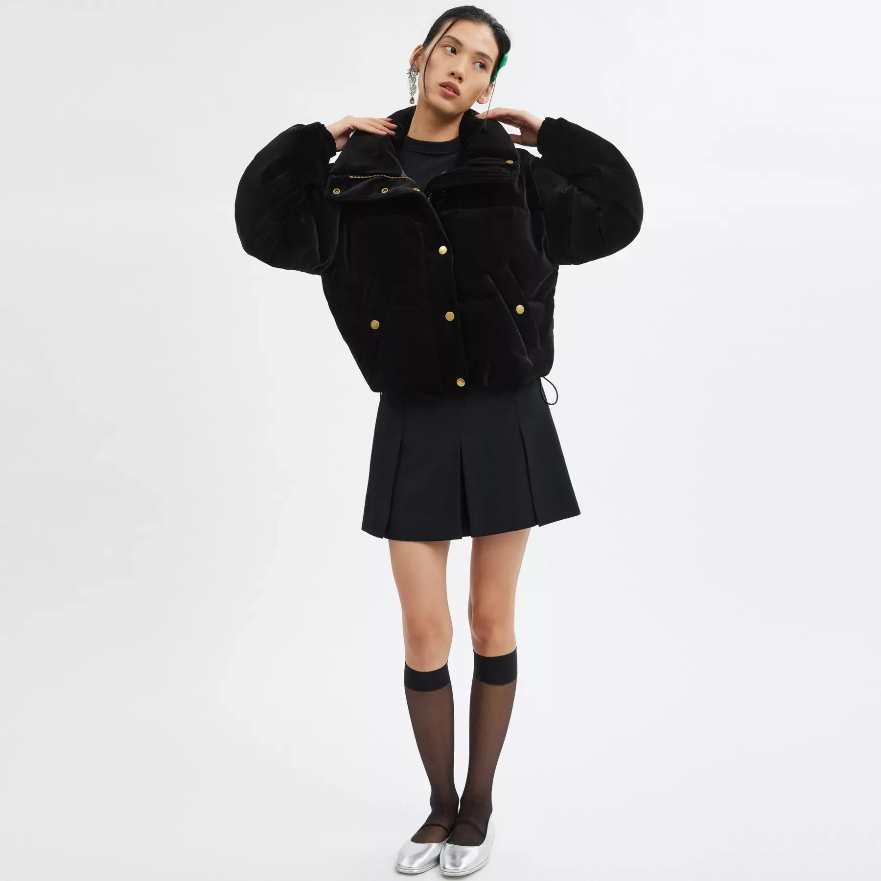 Velvet Puffer Black
