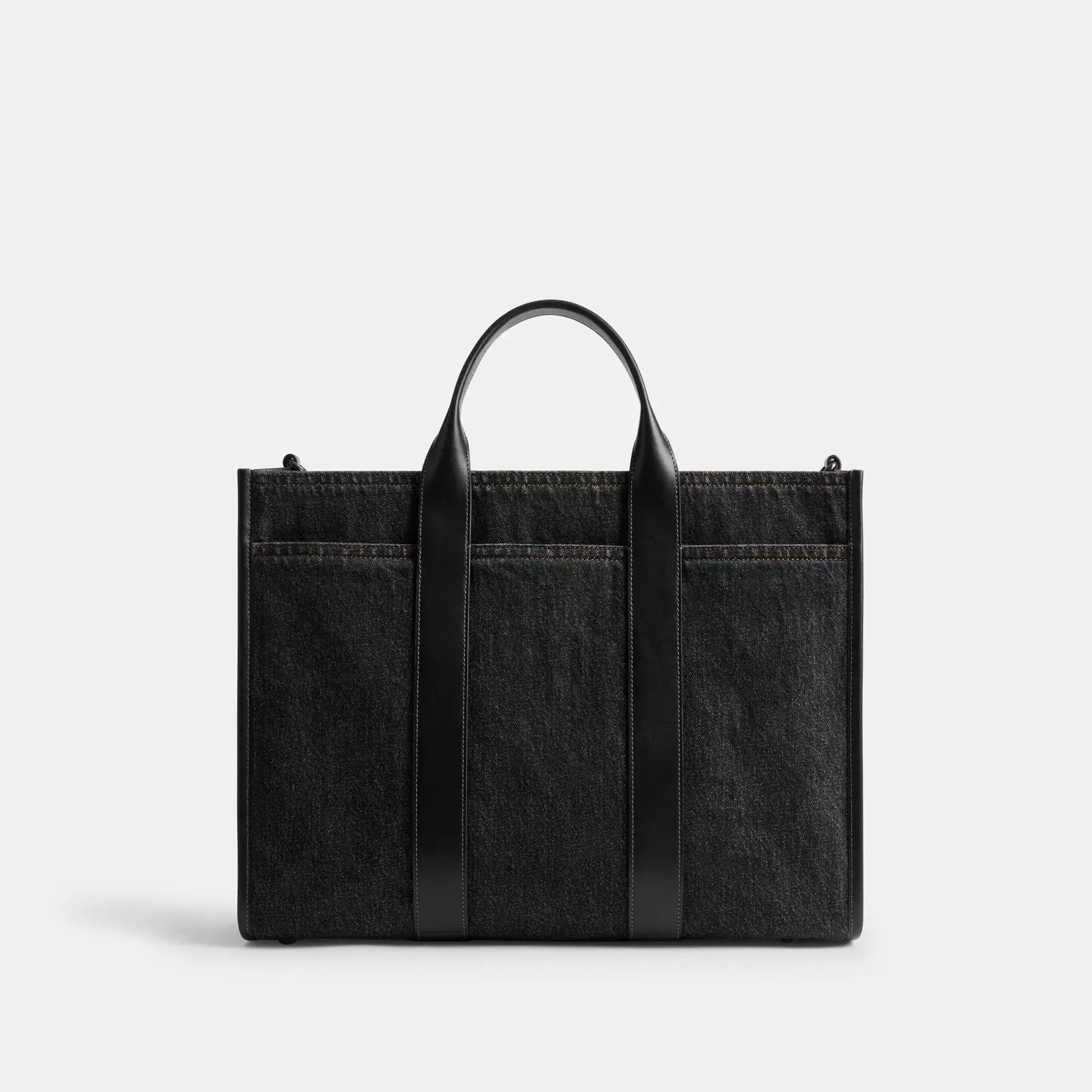 Wesley Tote In Denim Washed Black Wesley Tote In Denim Washed Black