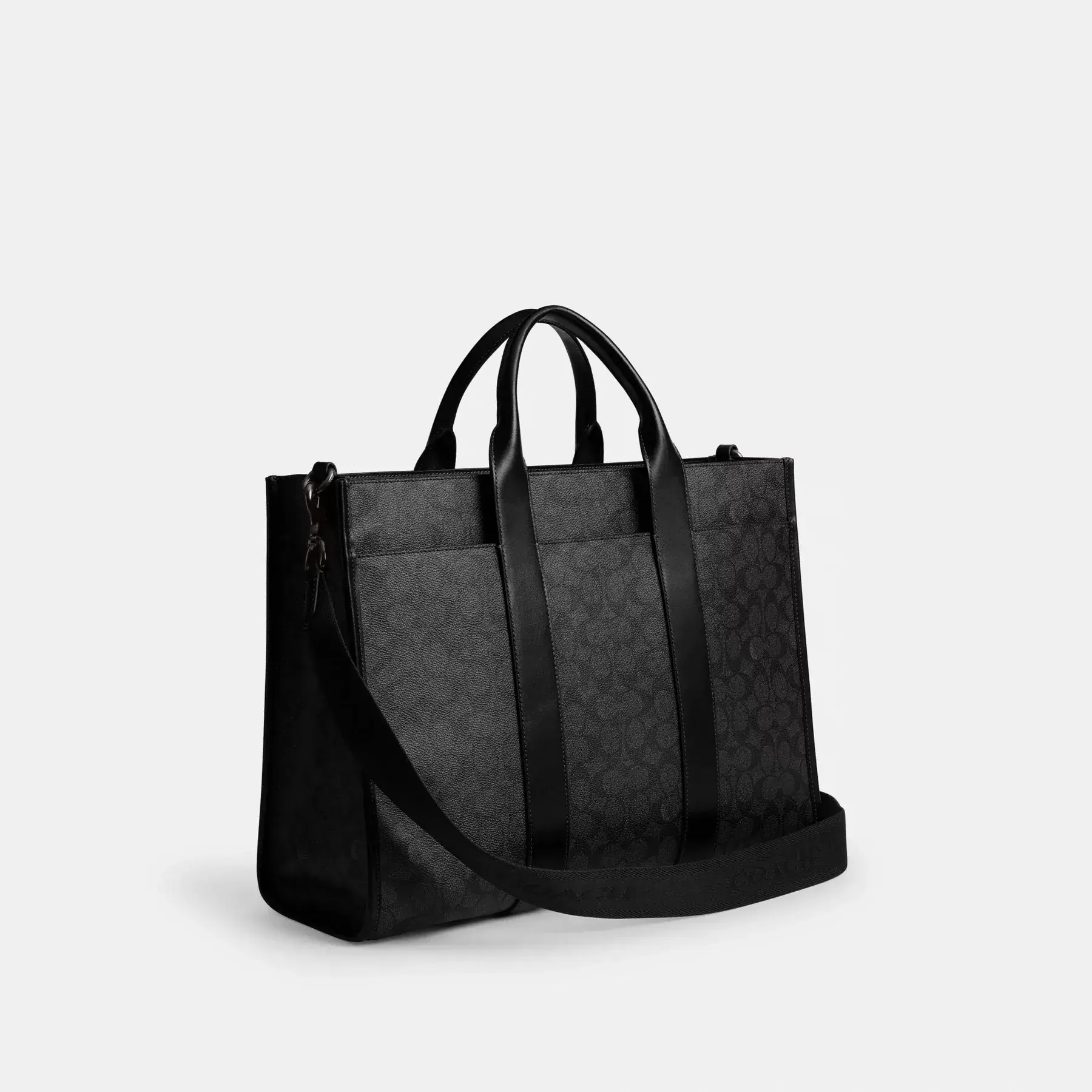 Wesley Tote In Signature Canvas Charcoal Wesley Tote In Signature Canvas Charcoal