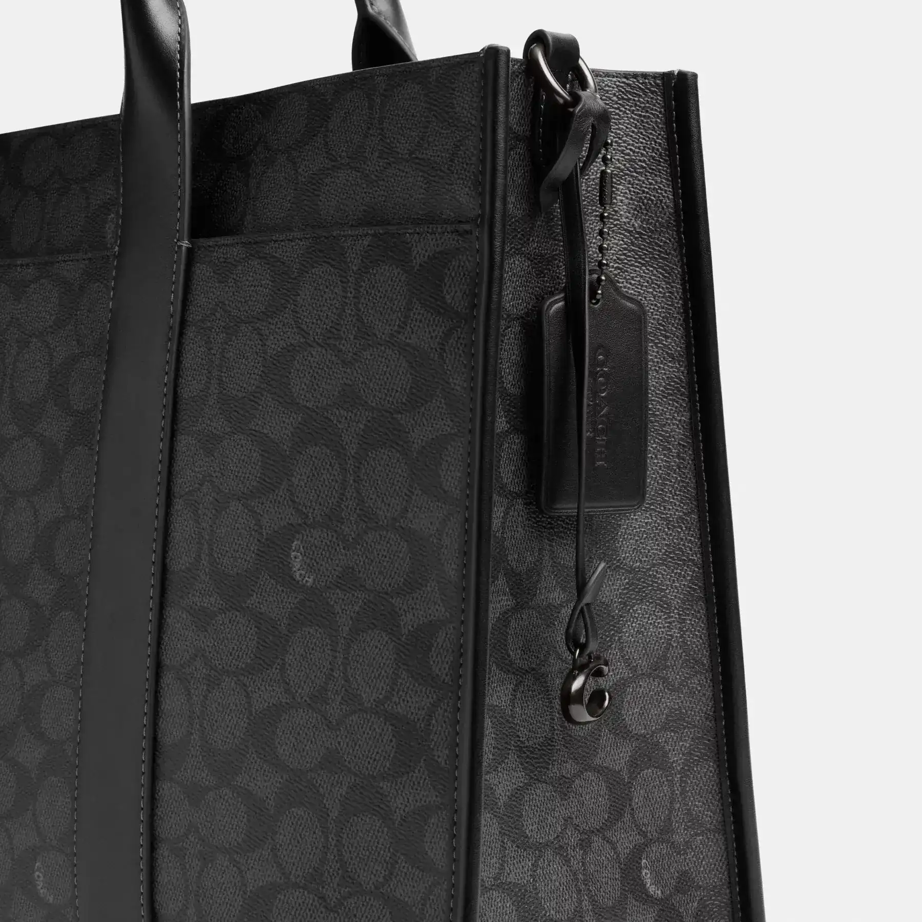 Wesley Tote In Signature Canvas Charcoal Wesley Tote In Signature Canvas Charcoal