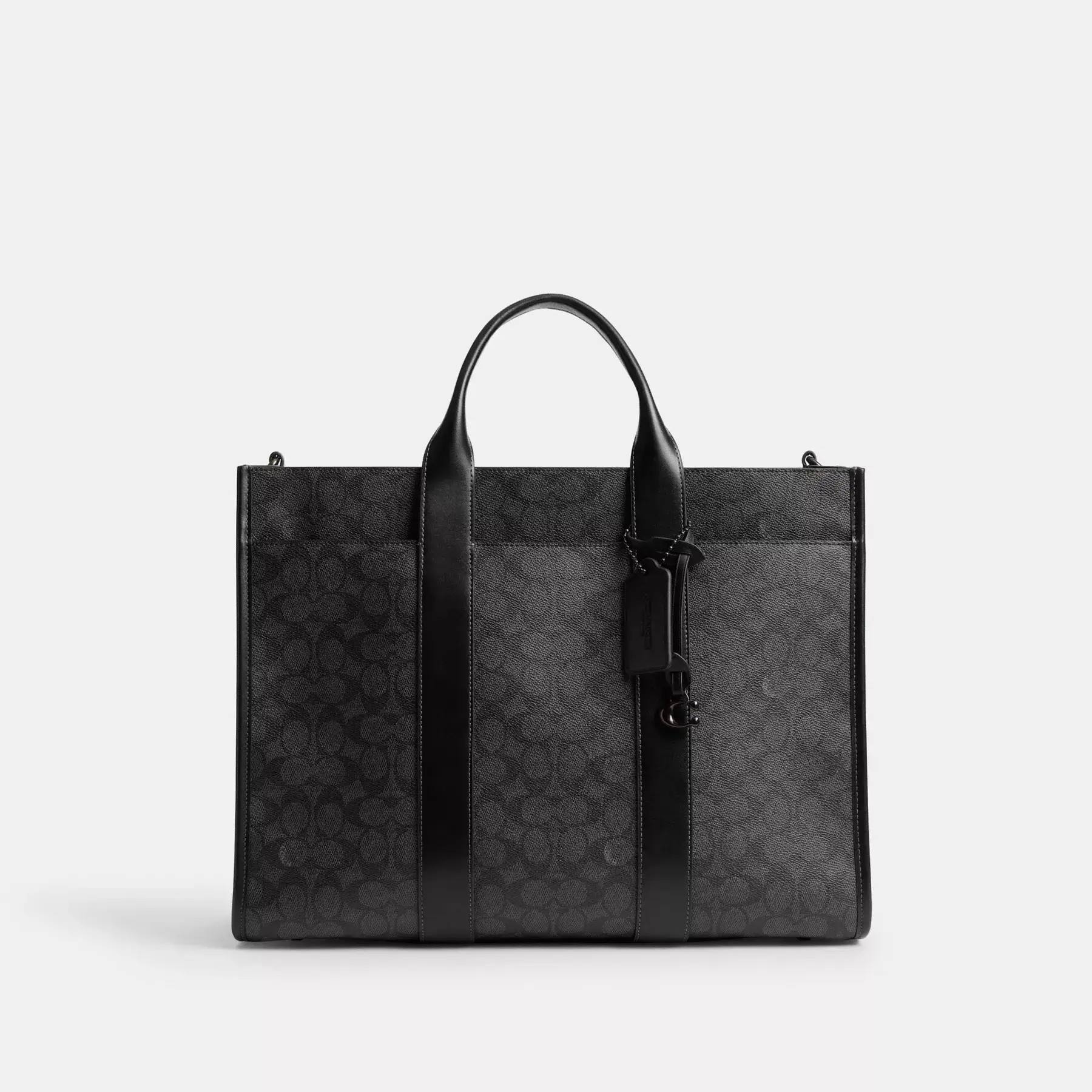 Wesley Tote In Signature Canvas Charcoal Wesley Tote In Signature Canvas Charcoal