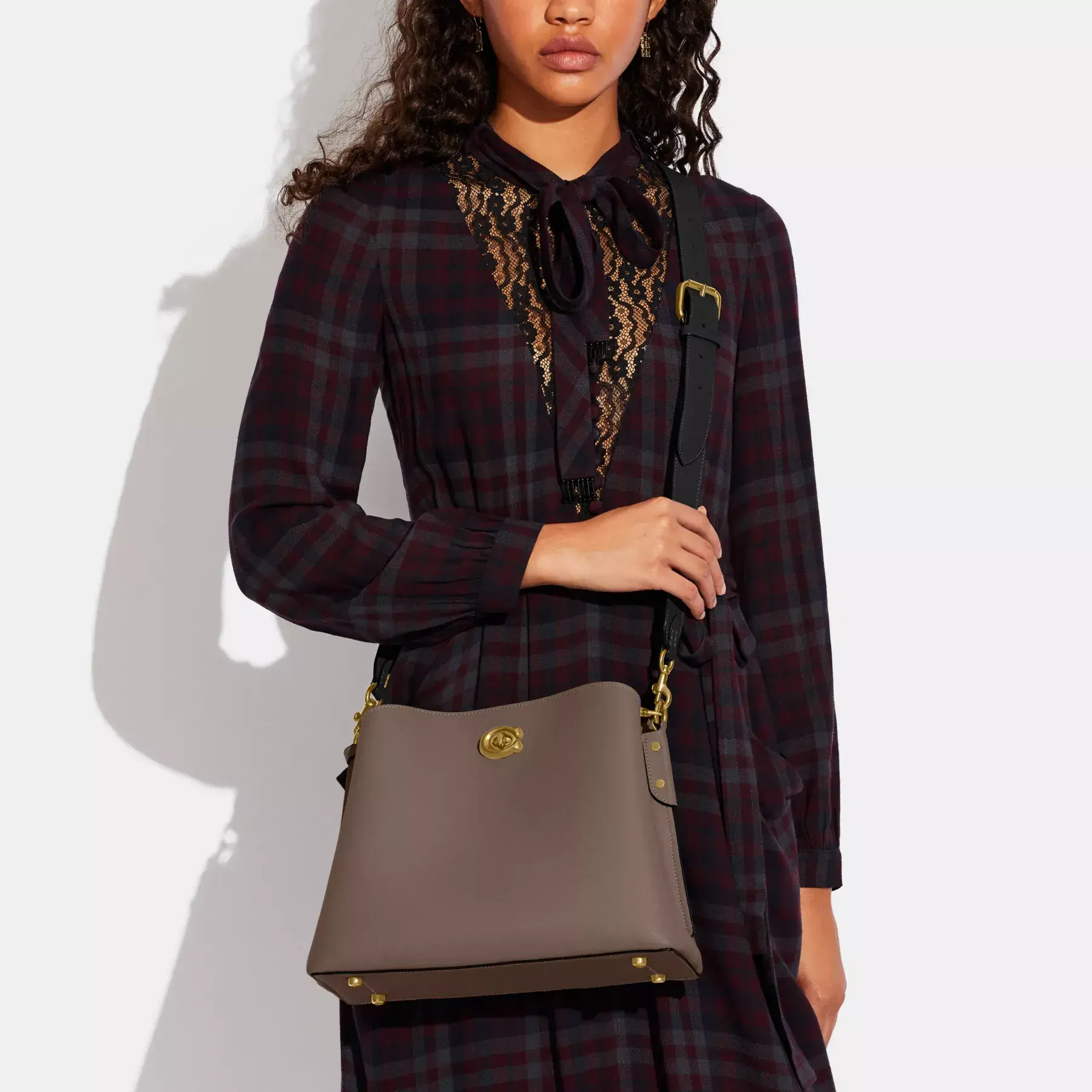 Willow Shoulder Bag In Colorblock Dark Stone Willow Shoulder Bag In Colorblock Dark Stone