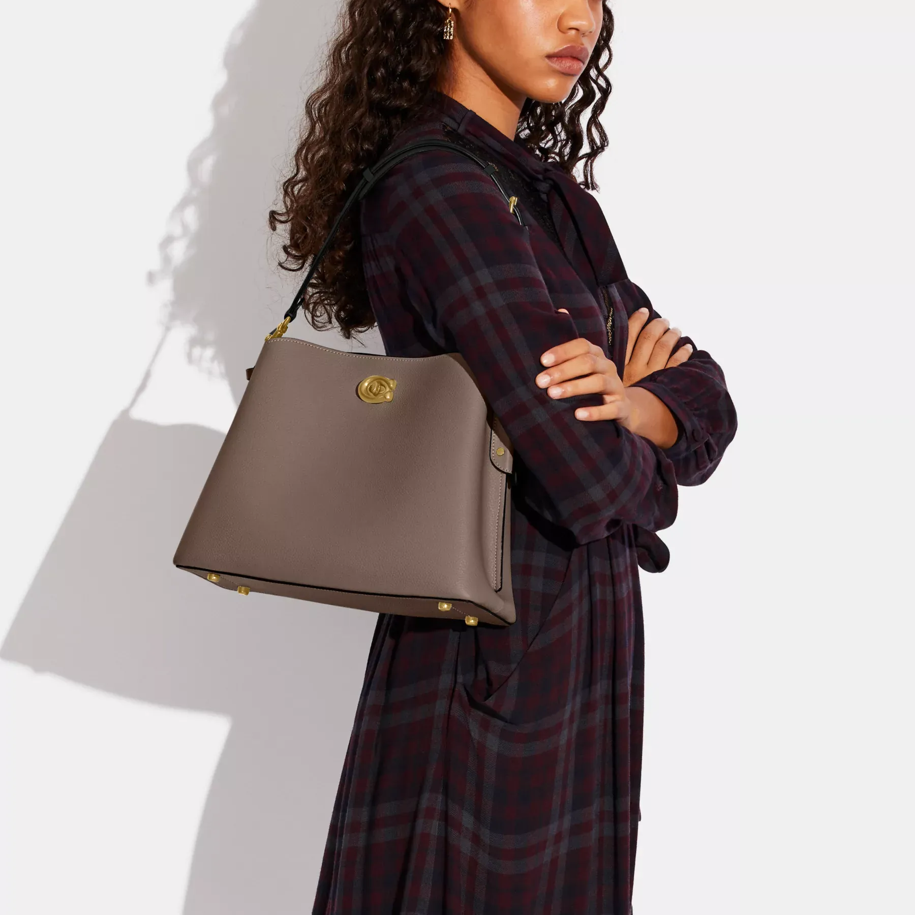 Willow Shoulder Bag In Colorblock Dark Stone Willow Shoulder Bag In Colorblock Dark Stone