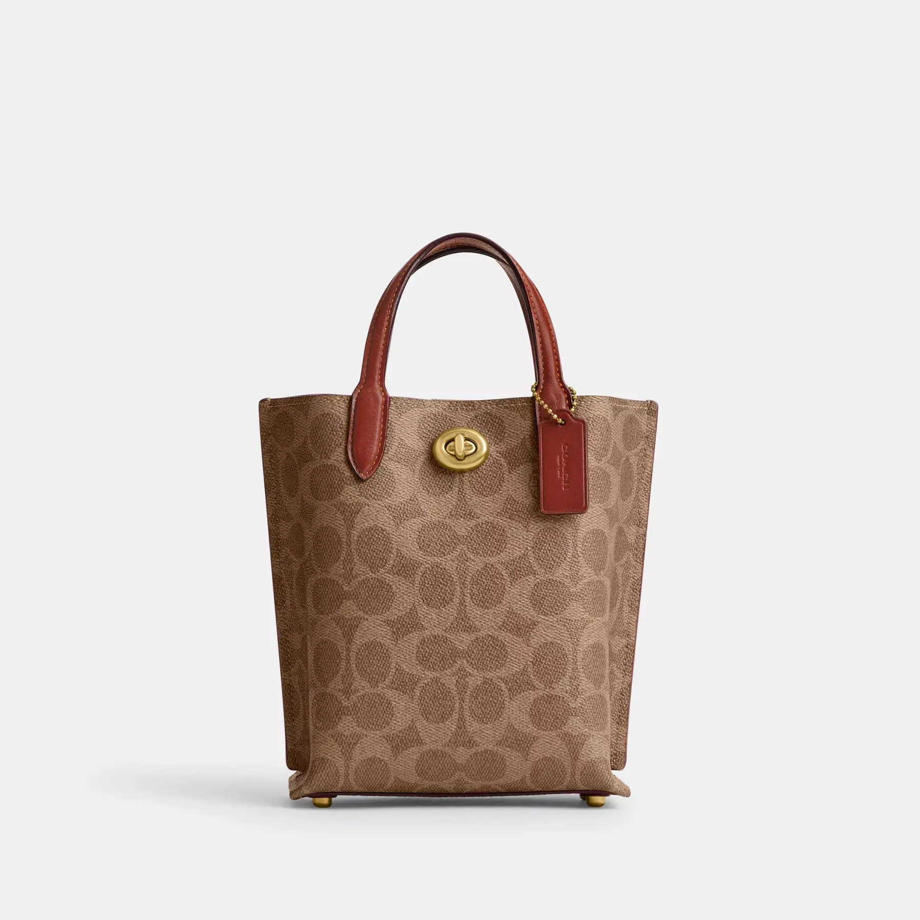 Willow Tote 16 In Signature Canvas Tan Rust
