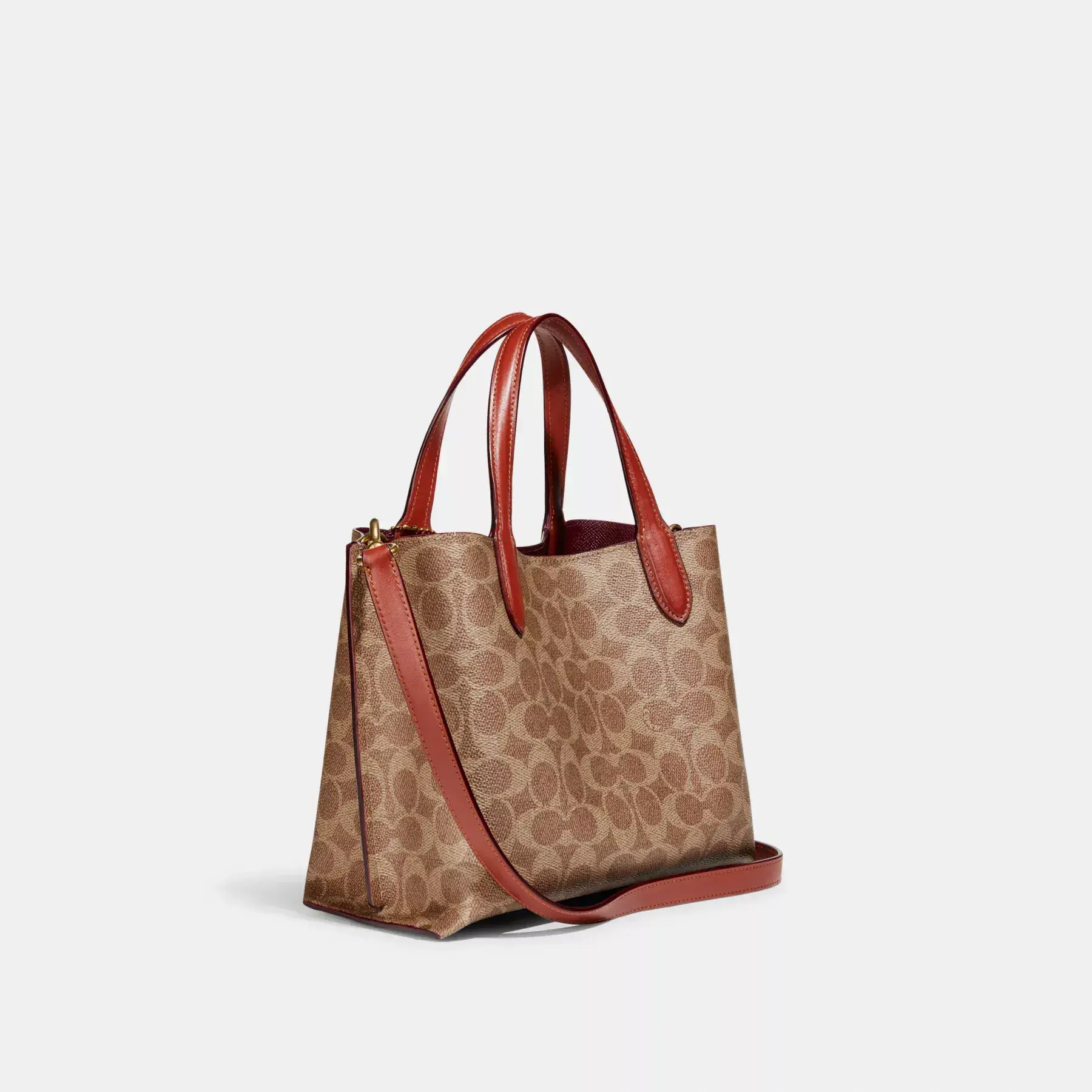 Willow Tote Bag 24 In Signature Canvas Tan Rust